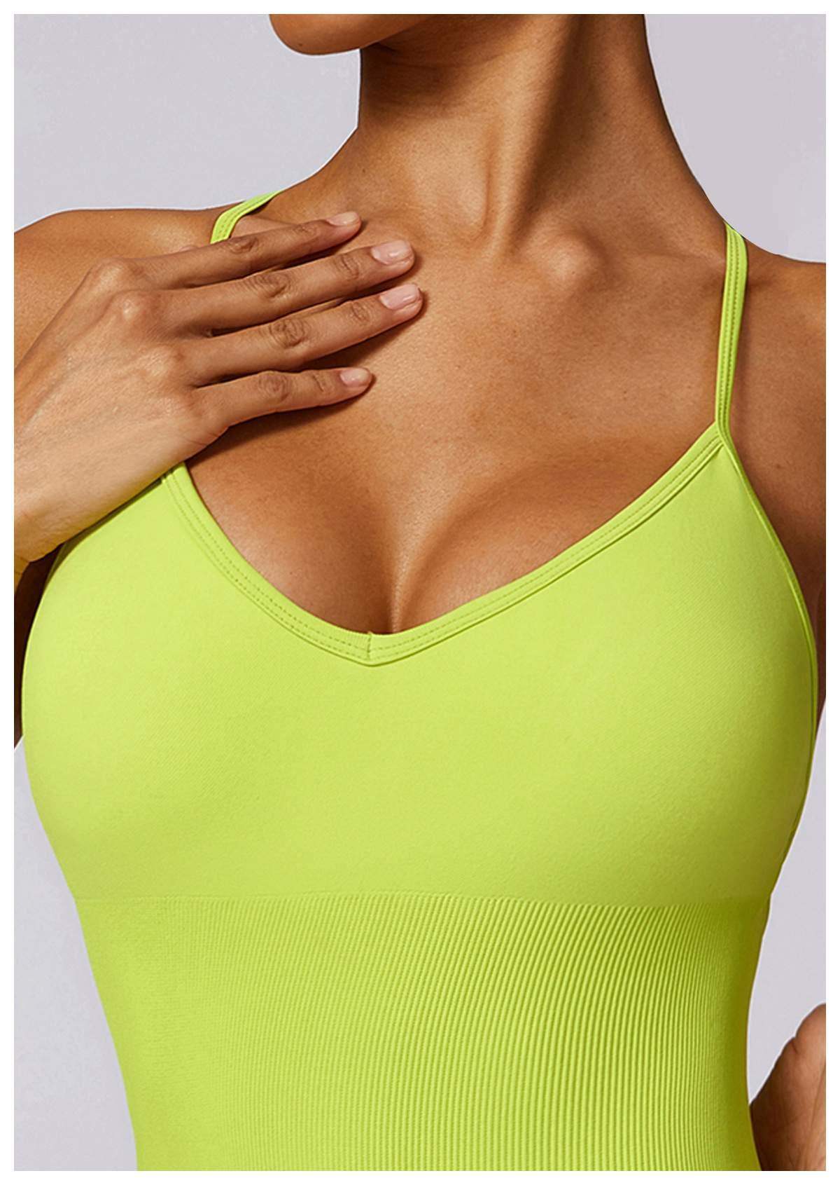 Nahtloser Yoga-Overall mit ausgehöhltem, schönem Rücken