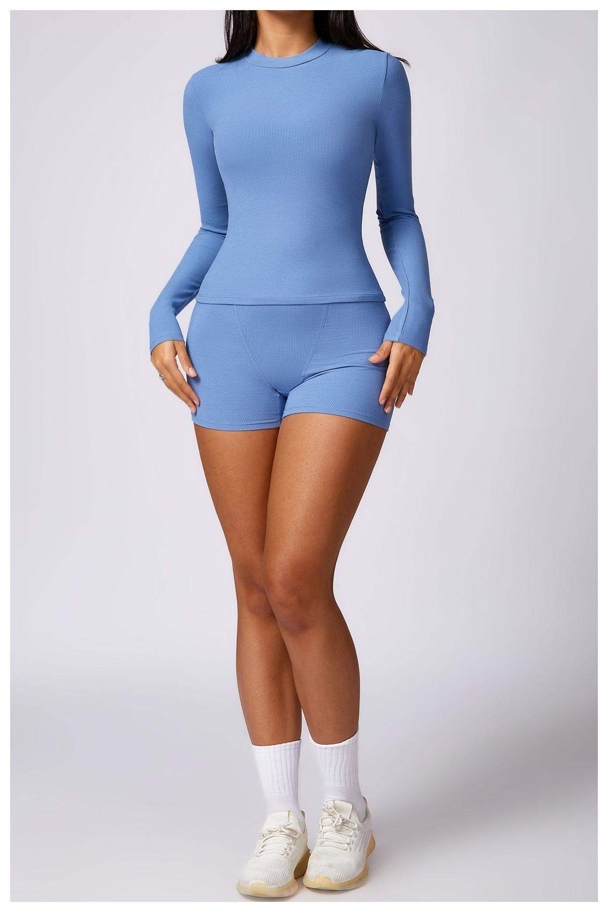 Enganliegender Langarm-Yogaanzug