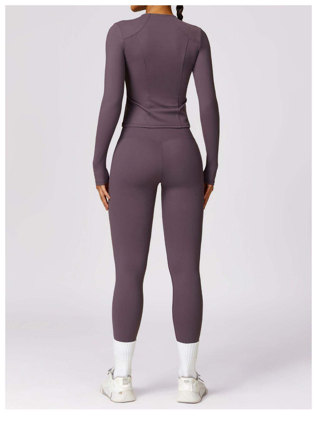 Langarm-Oberteil mit halbem Reißverschluss für Damen