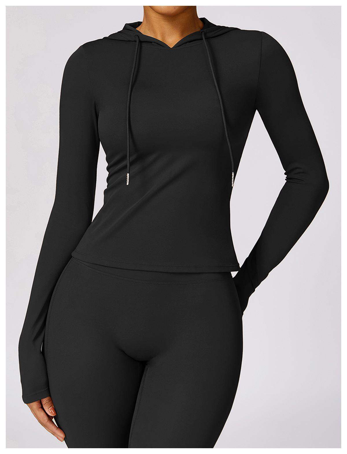 Langärmliges Oberteil mit Kapuze