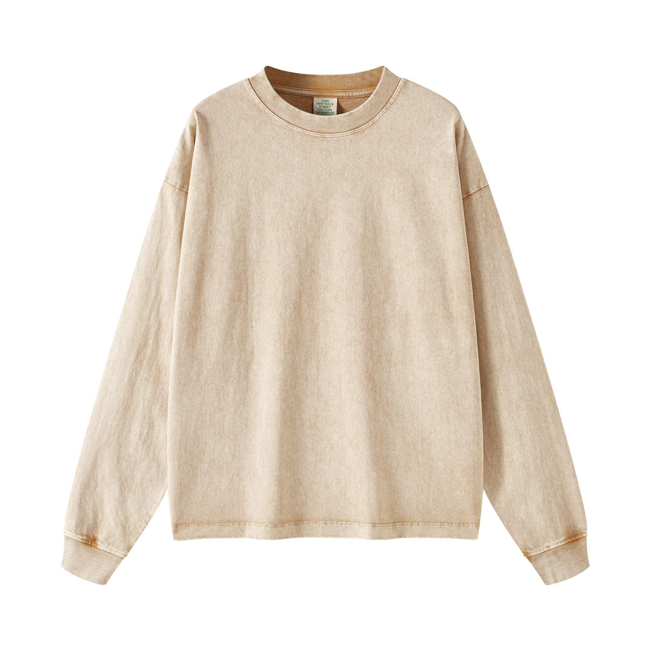 230G gewaschenes Langarmhemd für Kinder