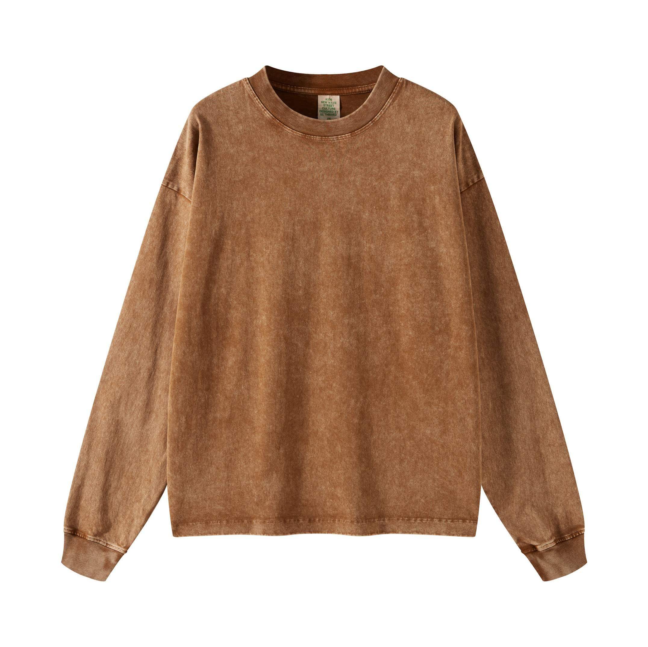 230G gewaschenes Langarmhemd für Kinder