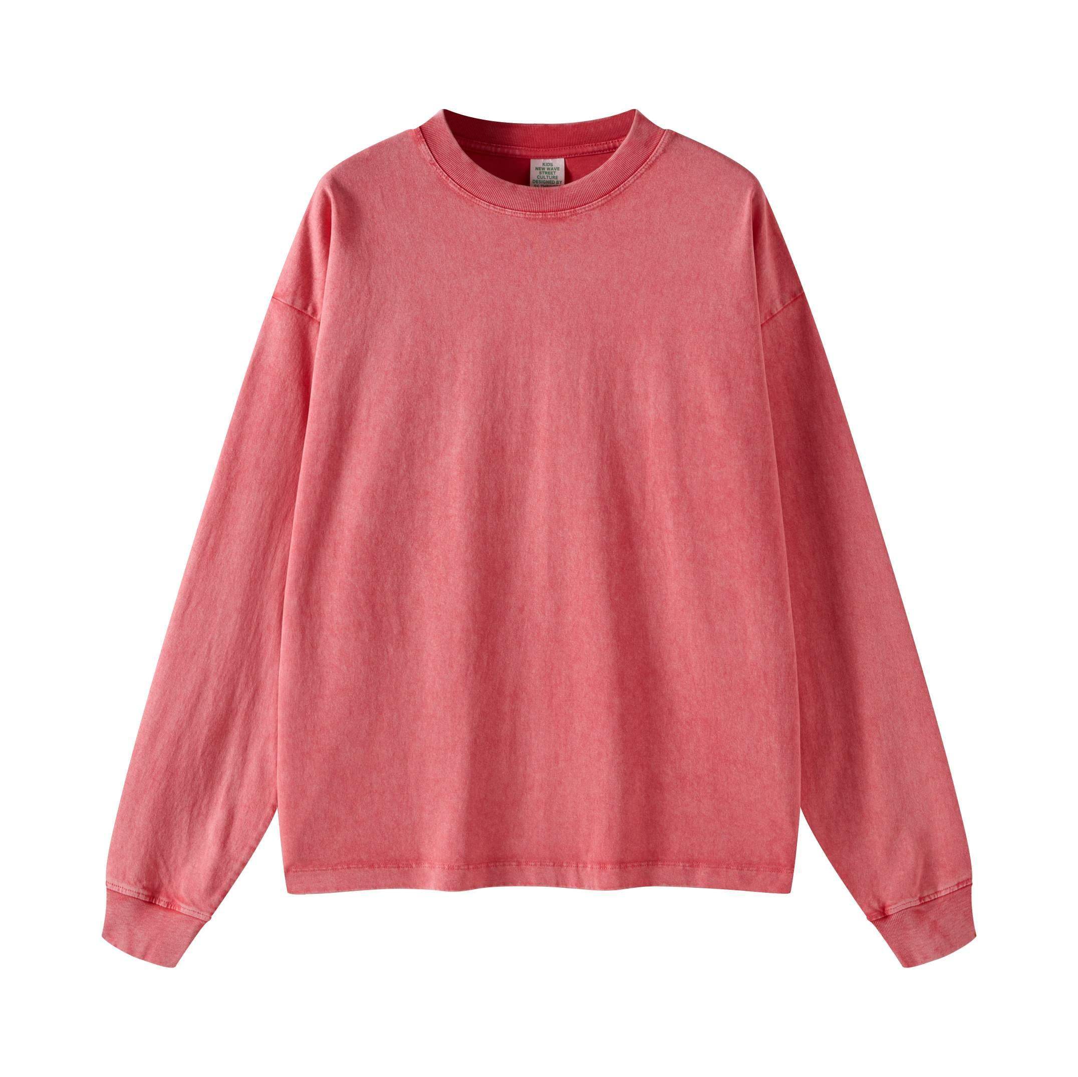 230G gewaschenes Langarmhemd für Kinder