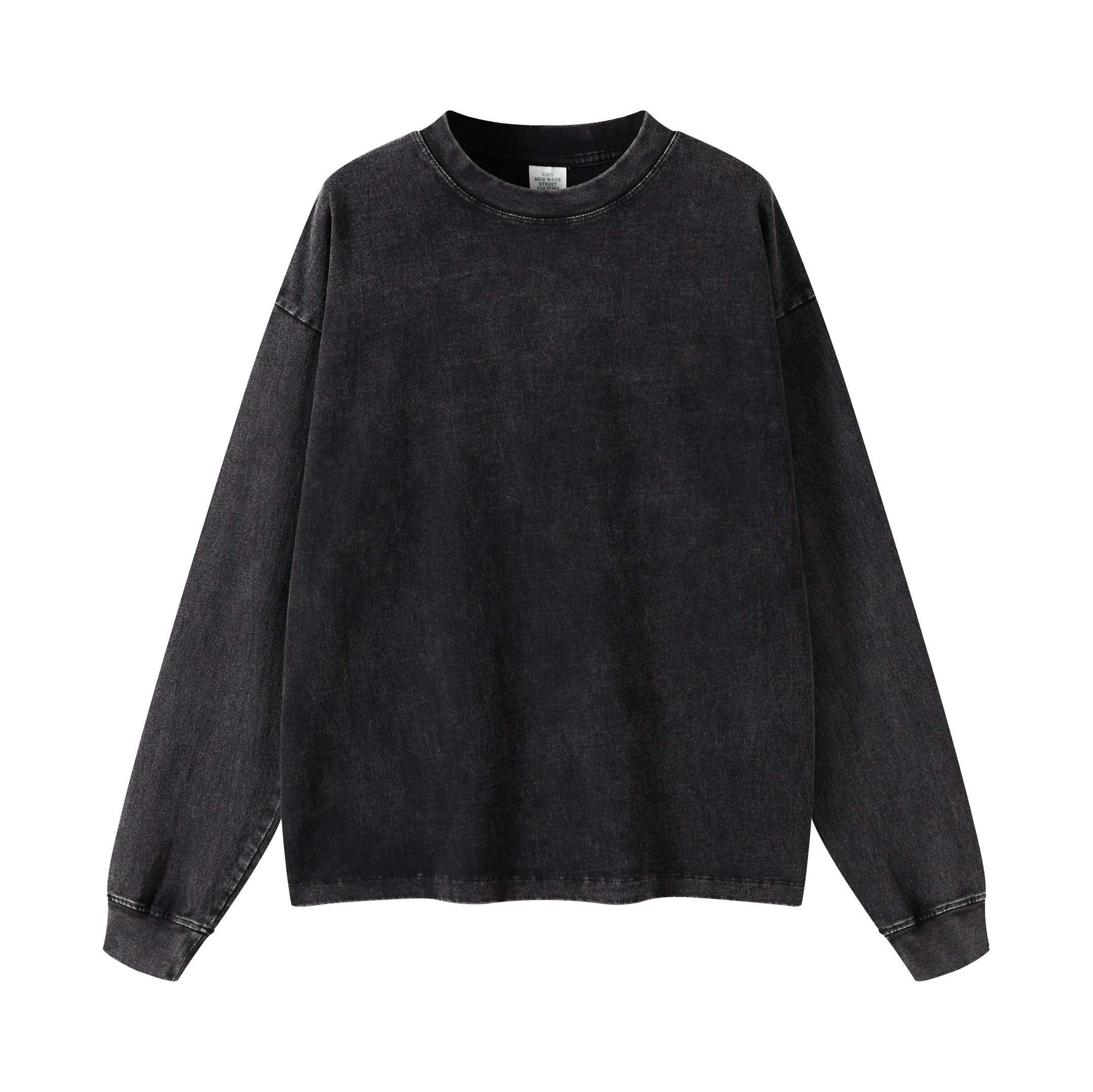 230G gewaschenes Langarmhemd für Kinder