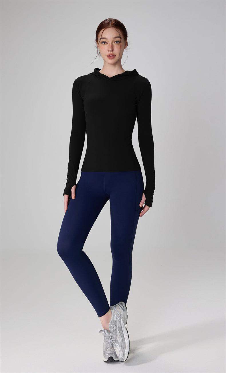 Schnelltrocknender Slim-Fit-Hoodie für Damen zum Laufen und Trainieren