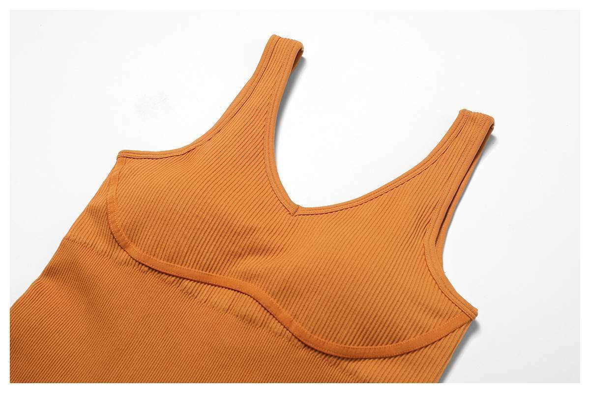 Gerippter nahtloser Yoga-Bodysuit