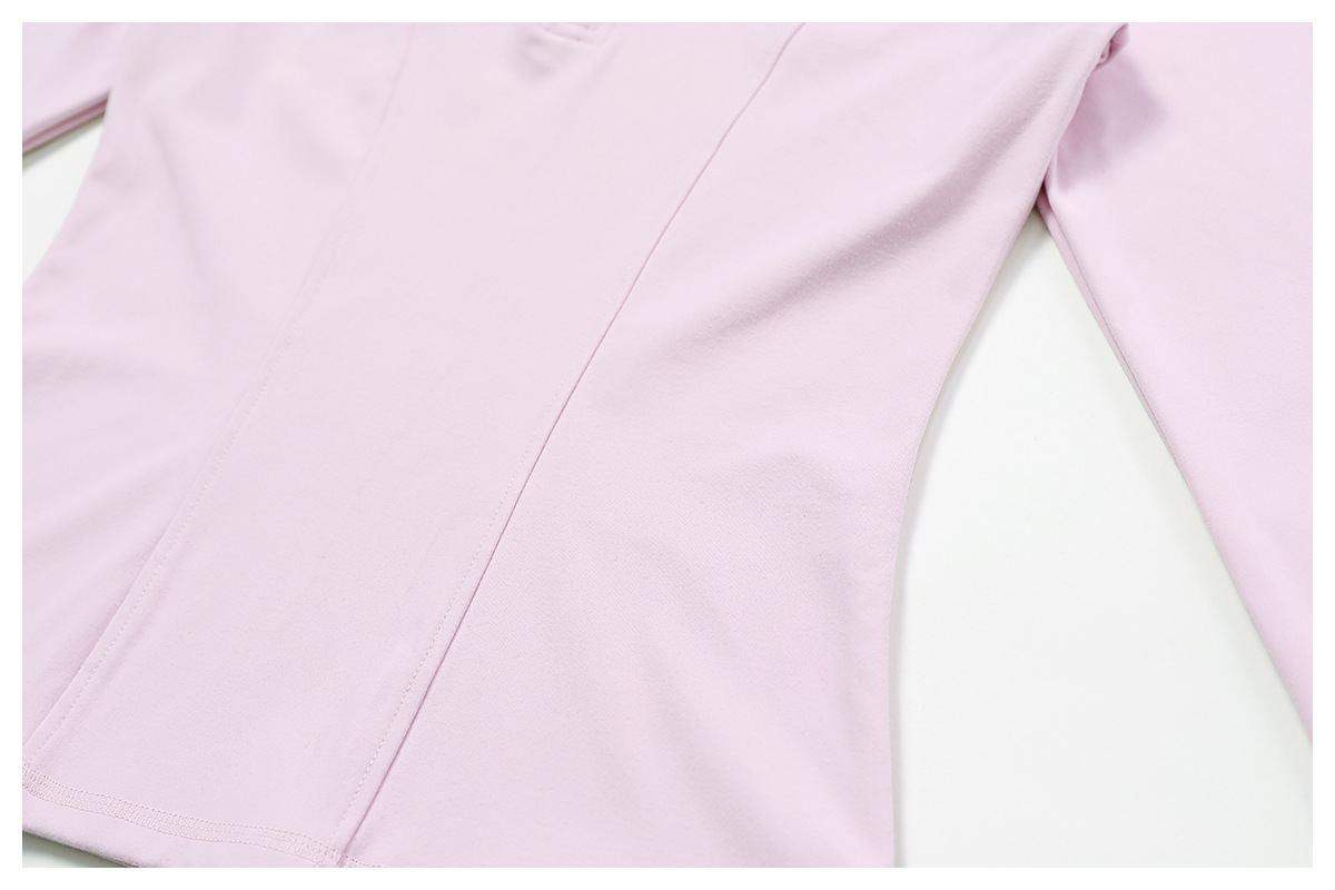 Langarm-Oberteil mit halbem Reißverschluss für Damen