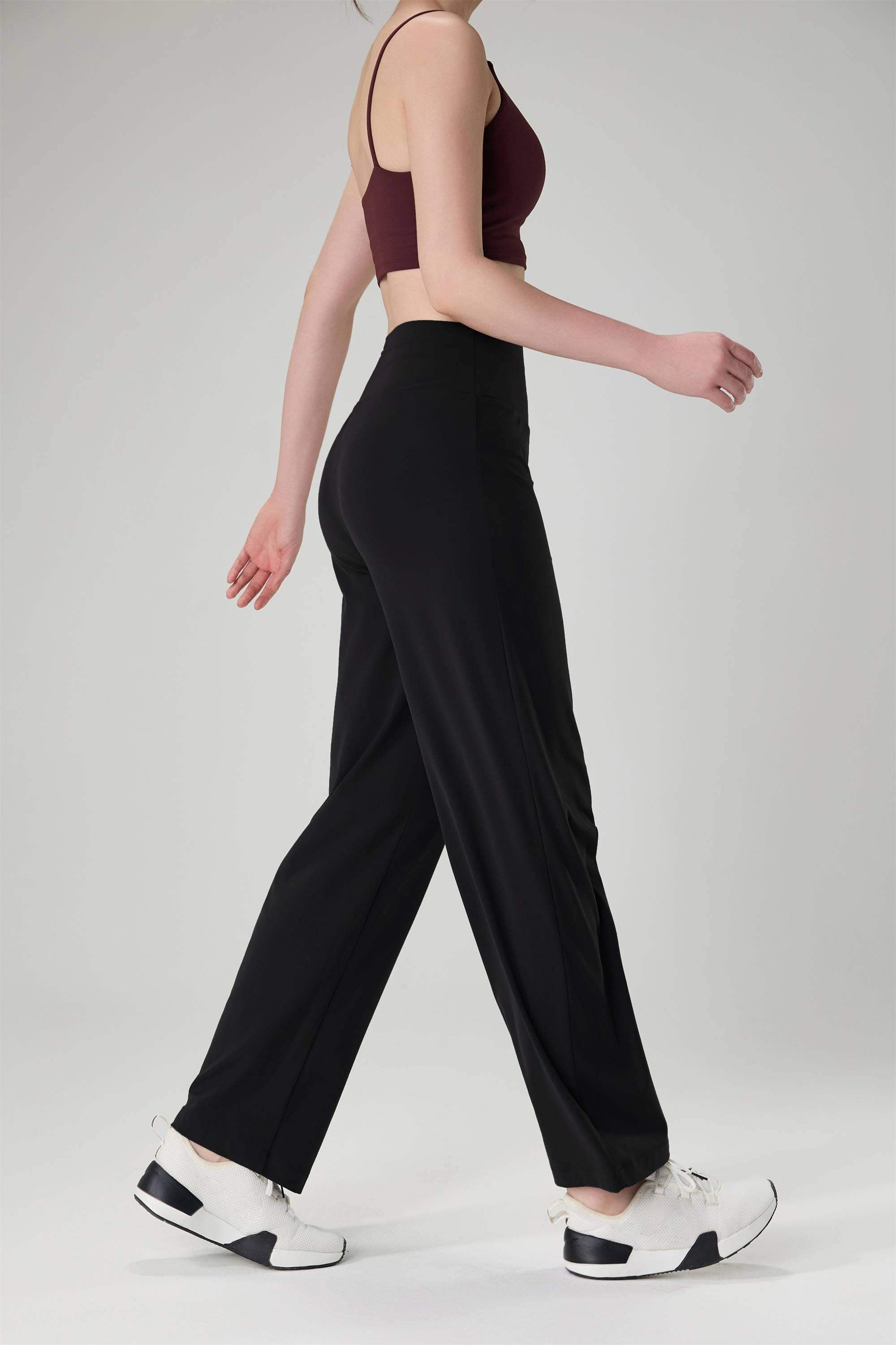 Yogahose mit hoher Taille und weitem Bein