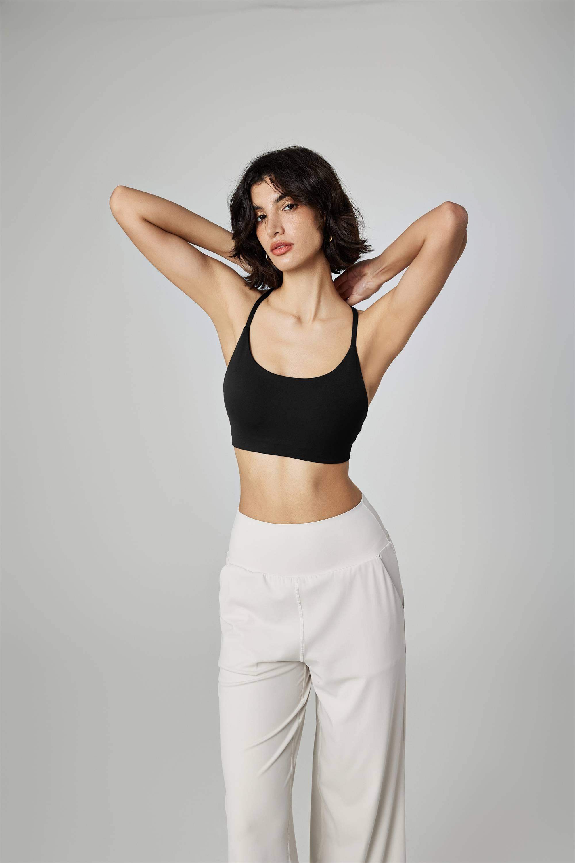 Yoga-BH mit V-Rücken und gepolsterten Cups