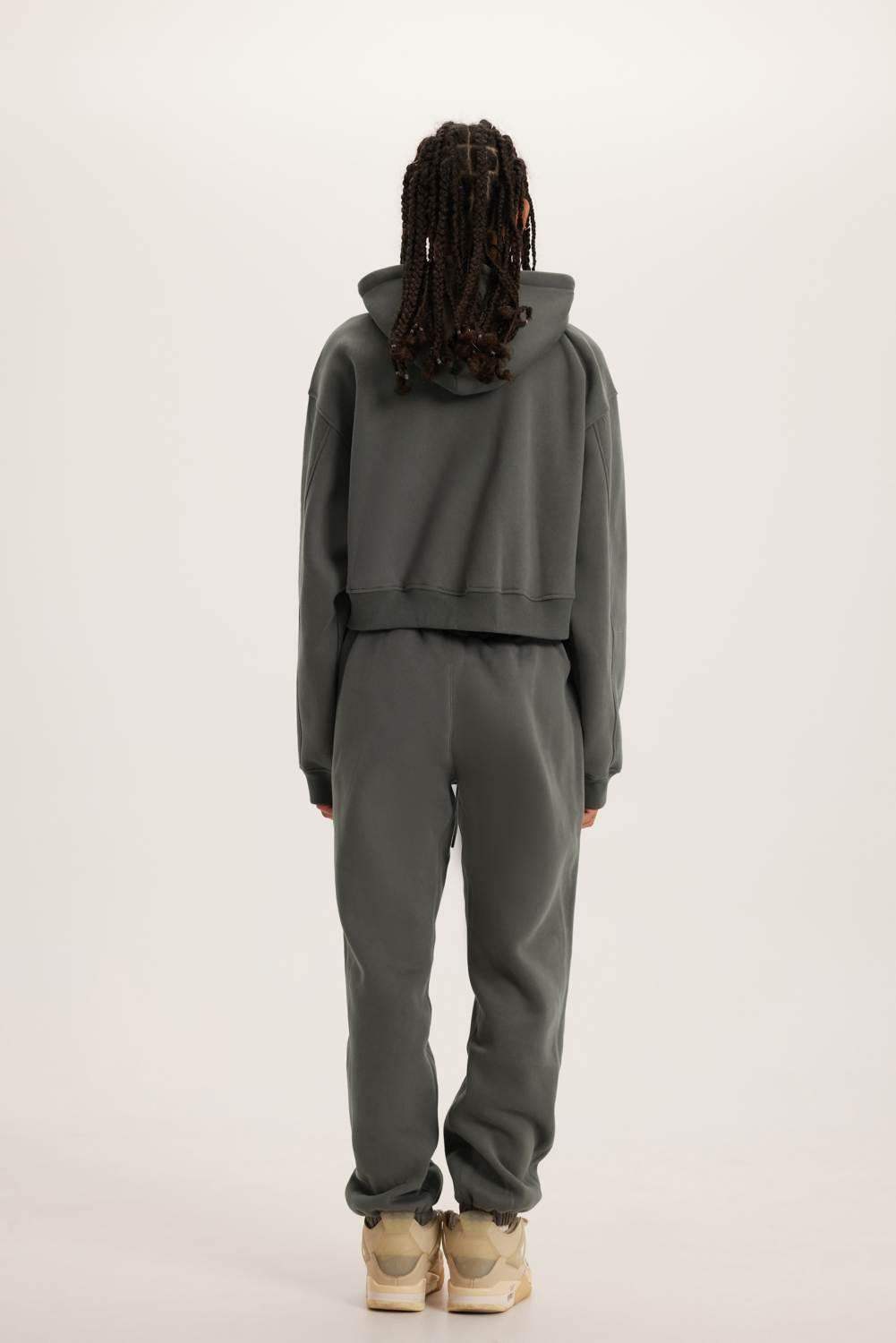 345g kurzer Kapuzenpullover