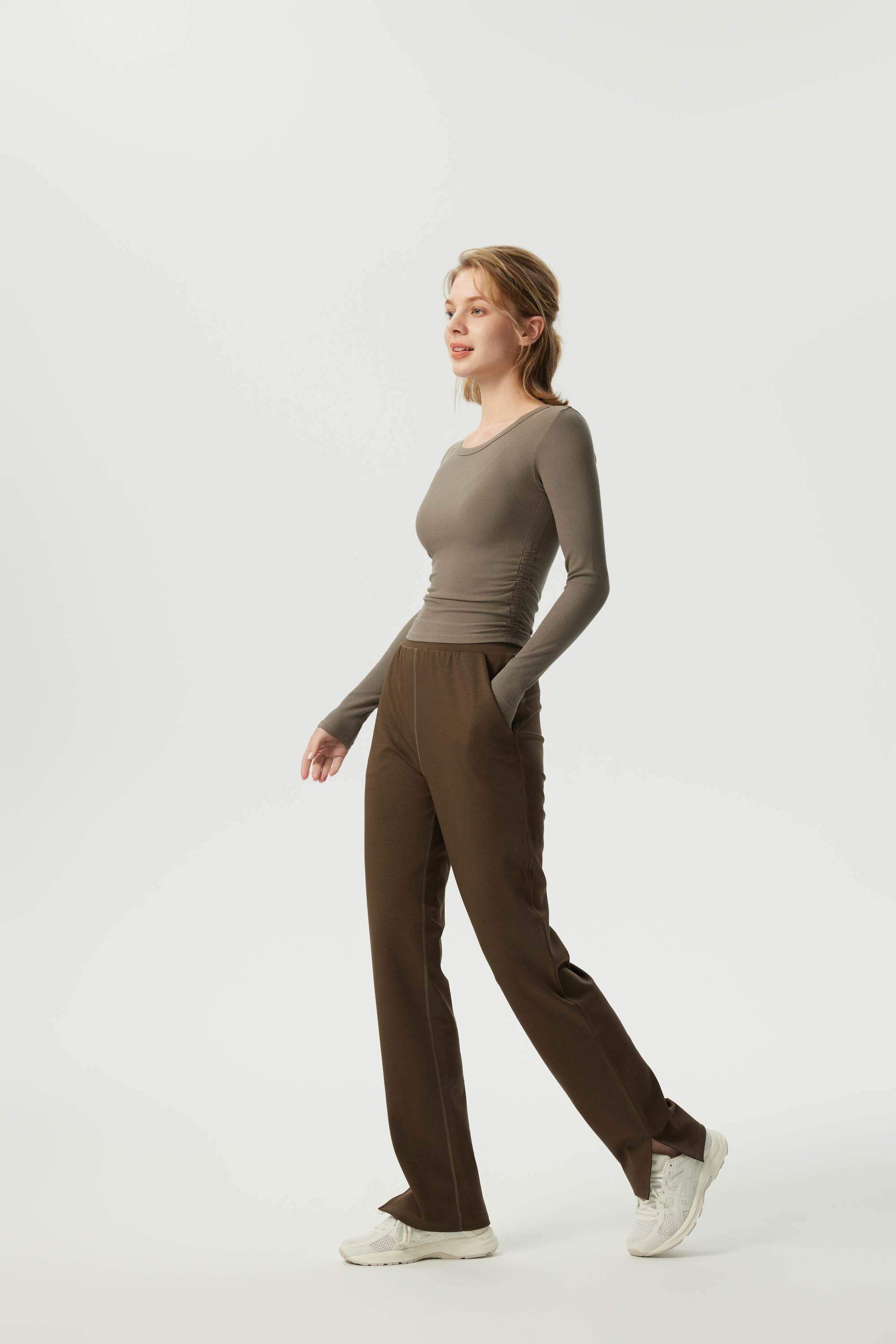 Atmungsaktives Slim-Fit Langarm-Laufoberteil für Damen