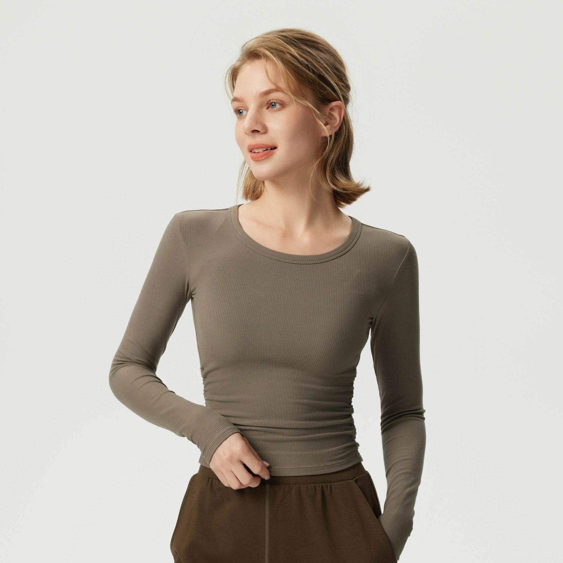 Atmungsaktives Slim-Fit Langarm-Laufoberteil für Damen