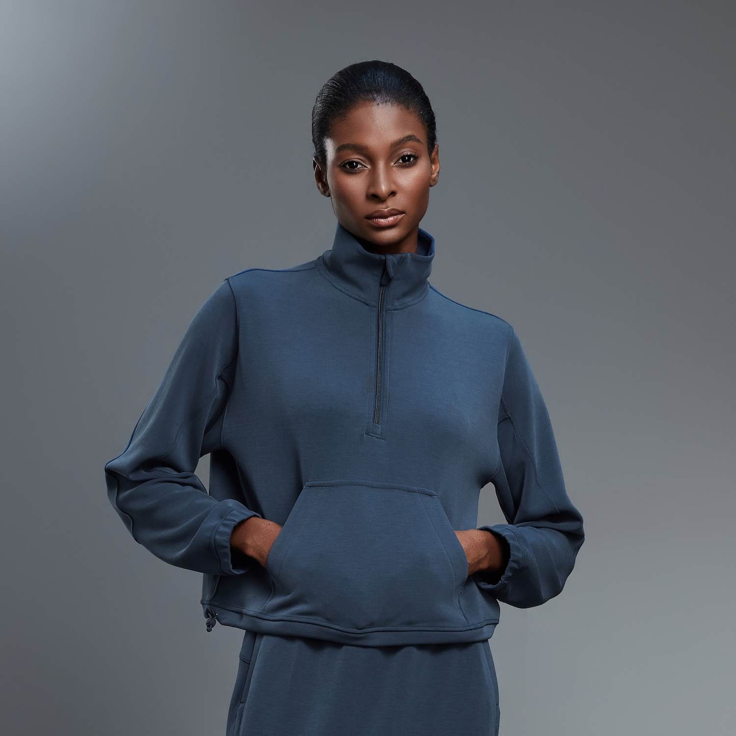 Women's Half-Zip Stand Collar Pullover