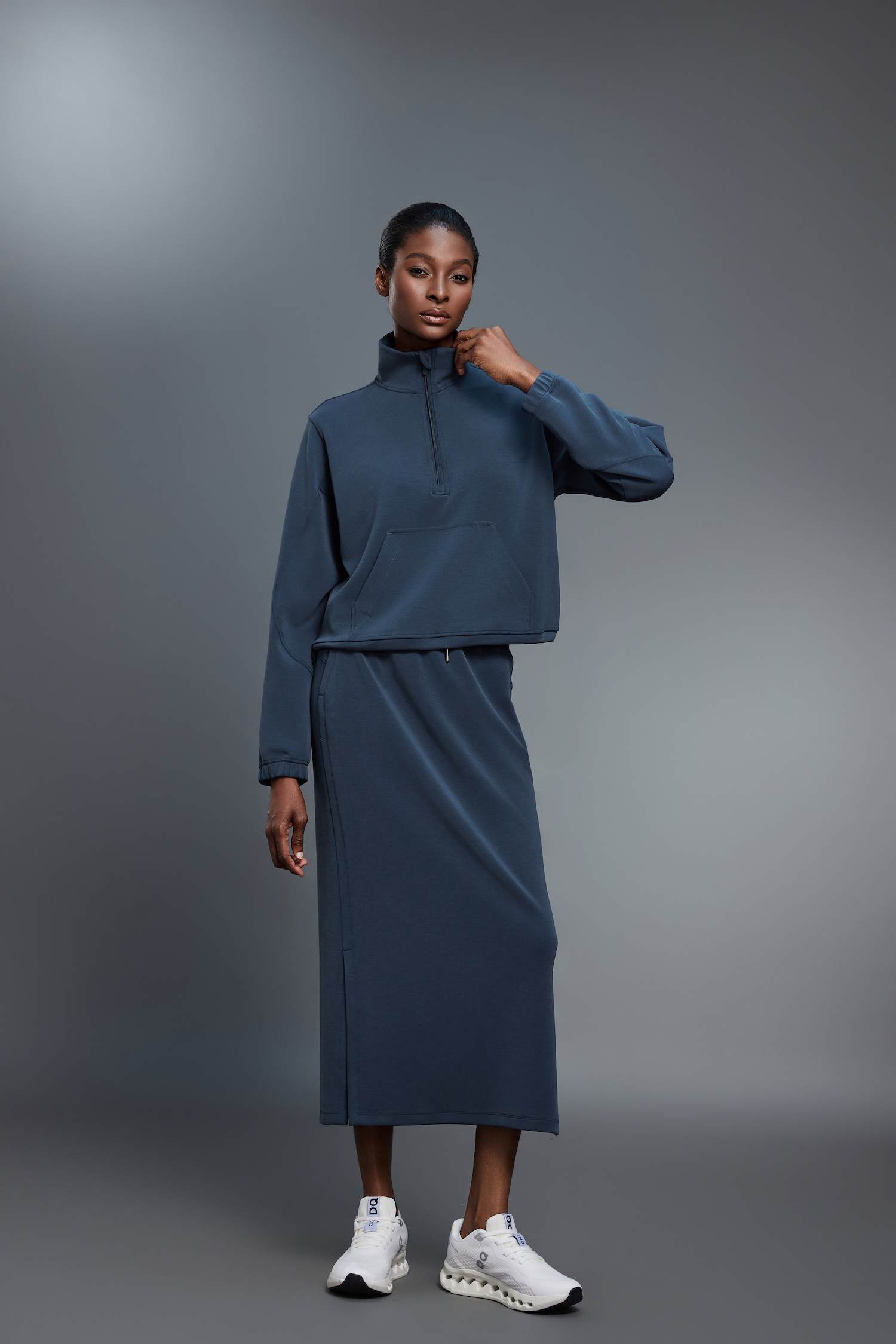 Women's Half-Zip Stand Collar Pullover