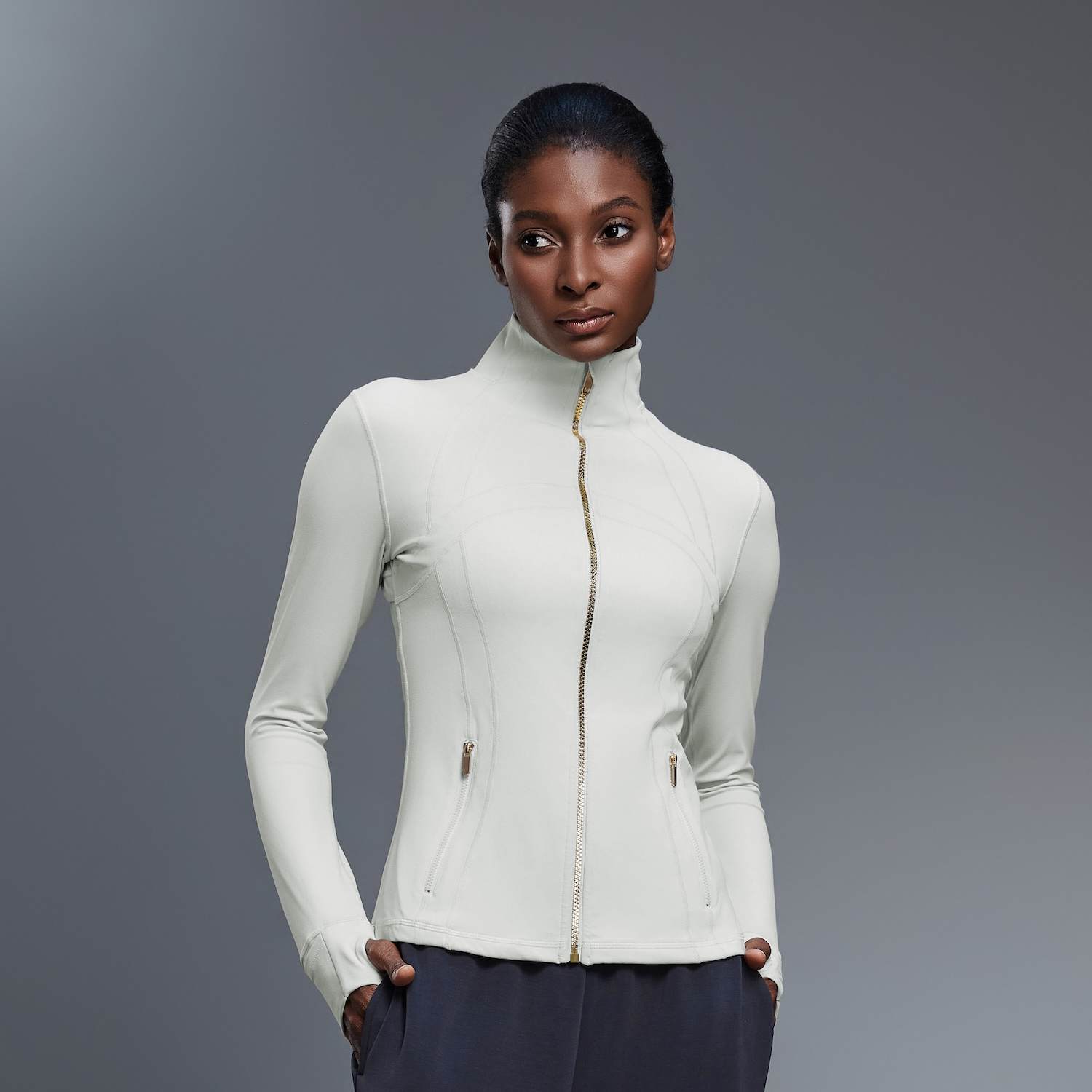 Women's Slim Fit Zip-Up Yoga Jacket
