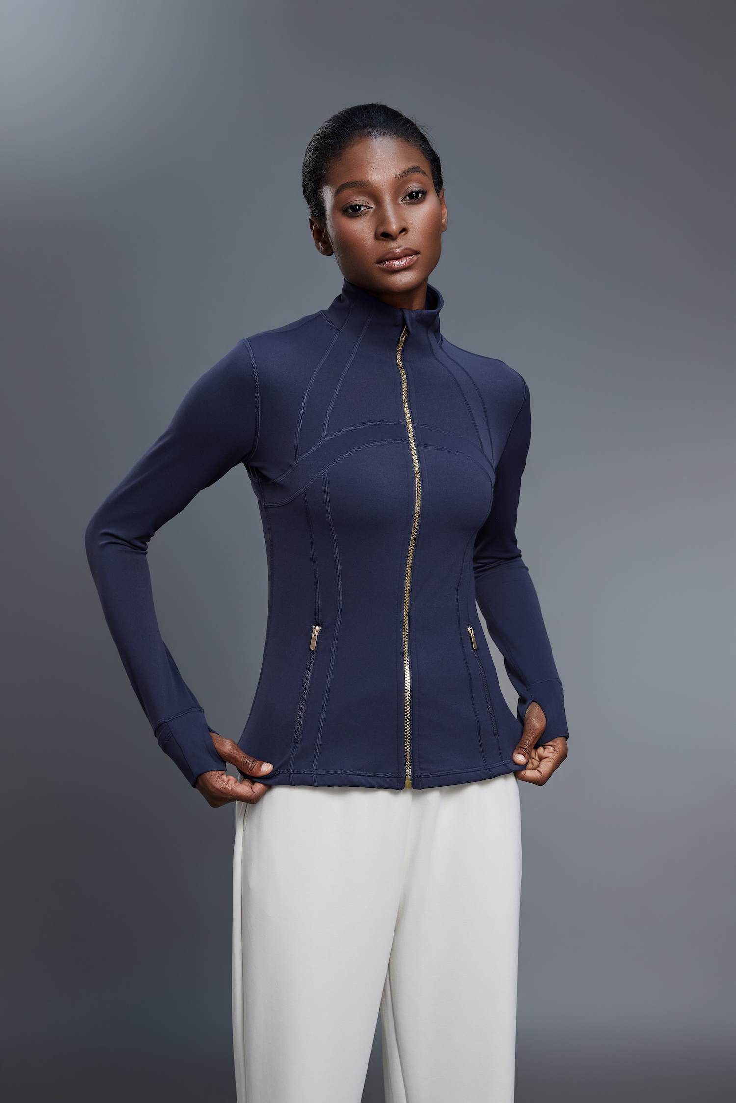 Women's Slim Fit Zip-Up Yoga Jacket