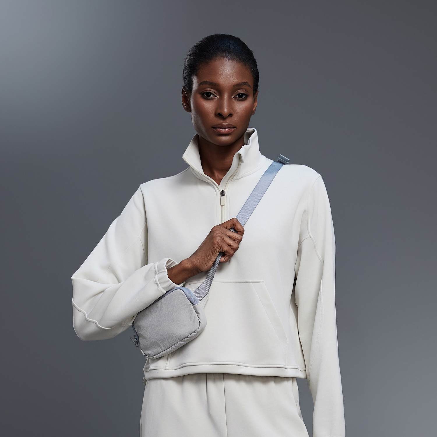 Women's Half-Zip Stand Collar Pullover