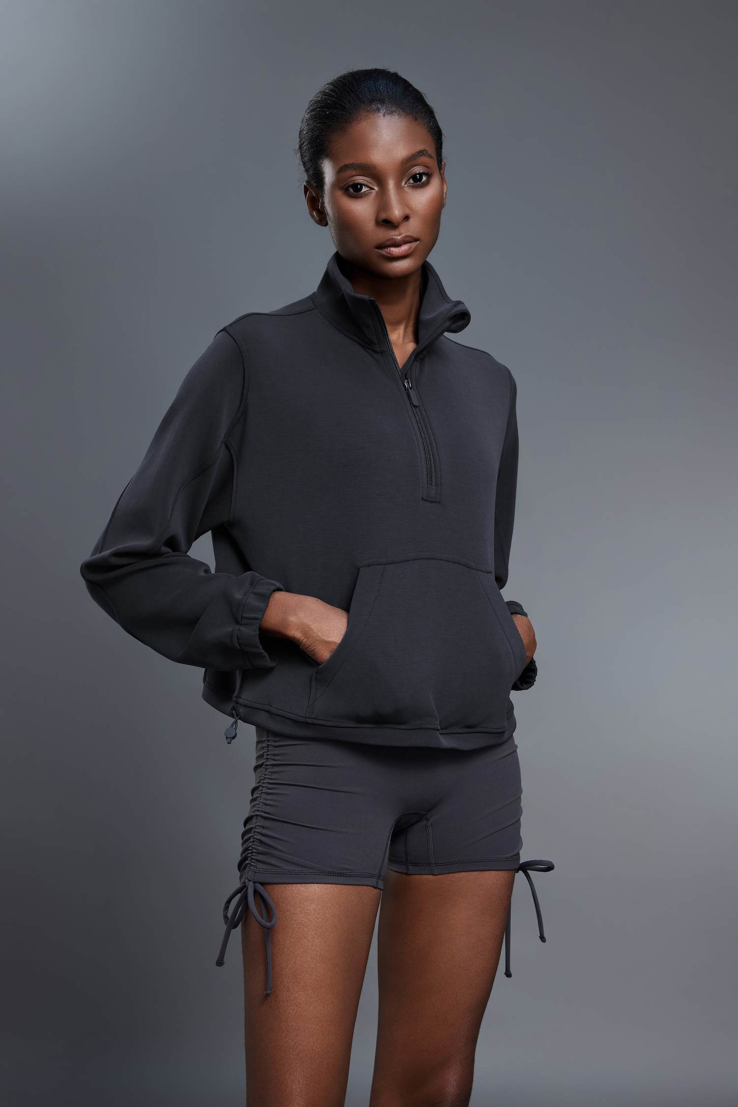 Women's Half-Zip Stand Collar Pullover