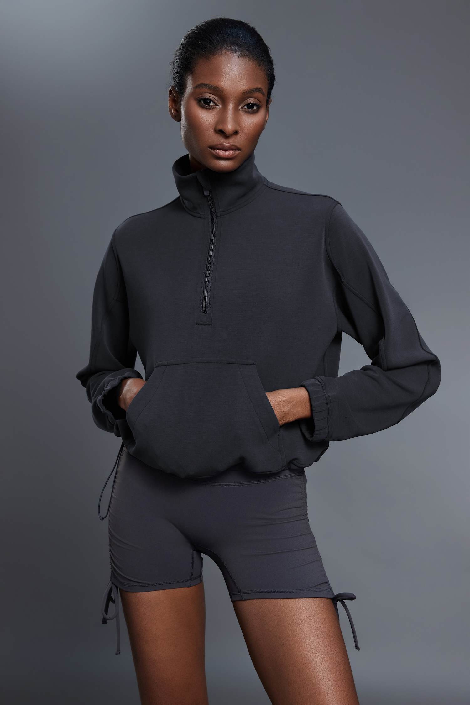 Women's Half-Zip Stand Collar Pullover