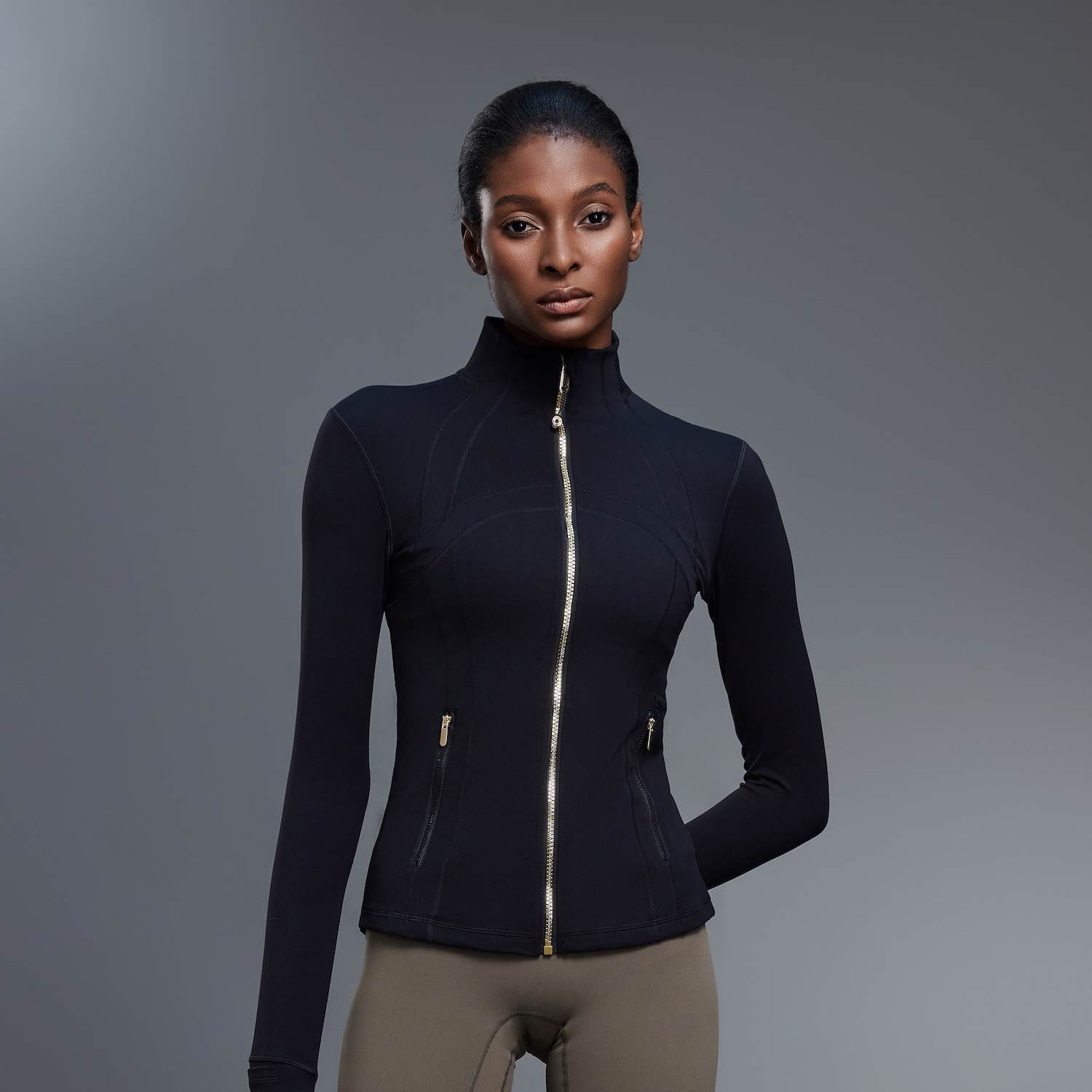 Women's Slim Fit Zip-Up Yoga Jacket