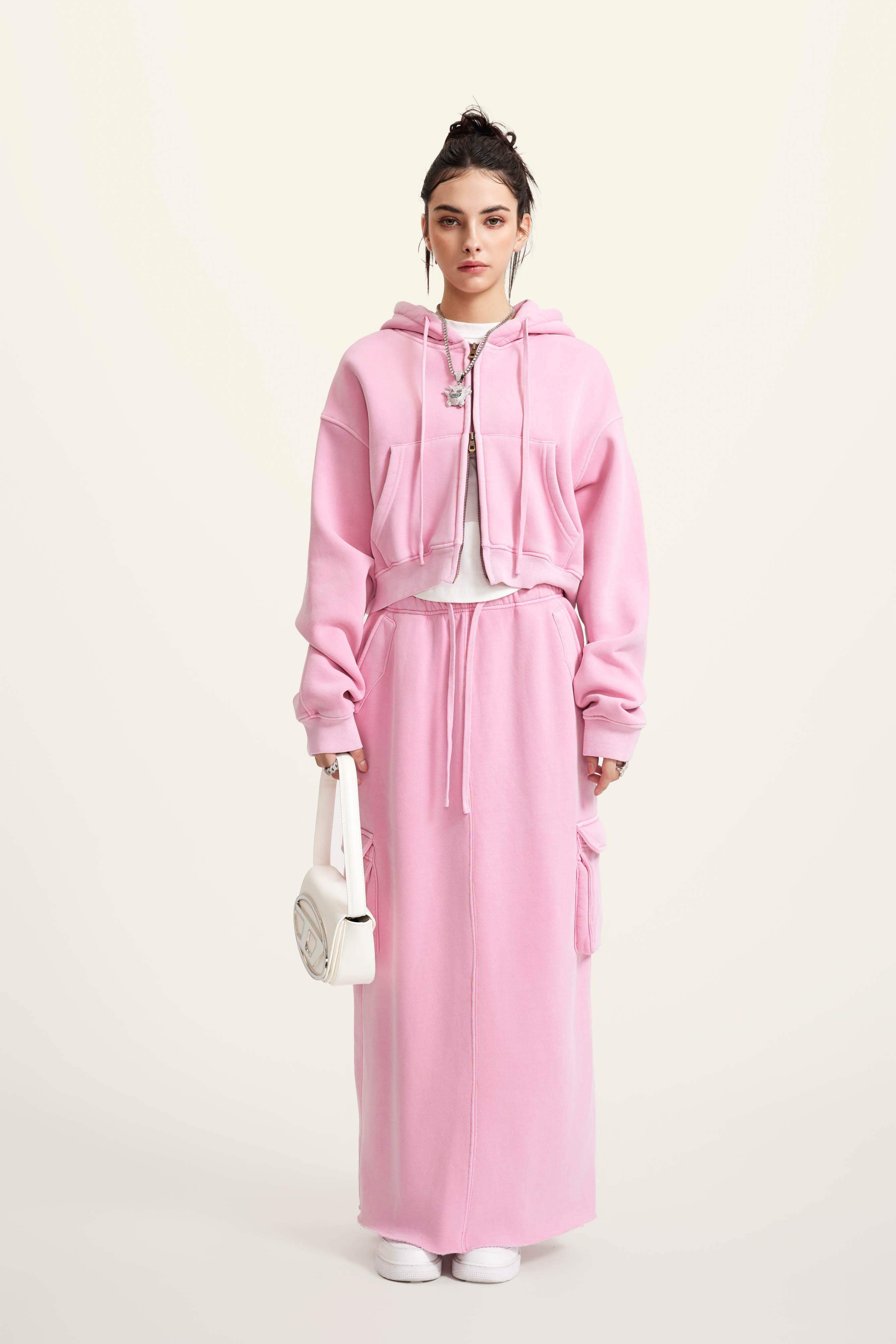 Kurzer Hoodie mit Reißverschluss für Damen, 355 g