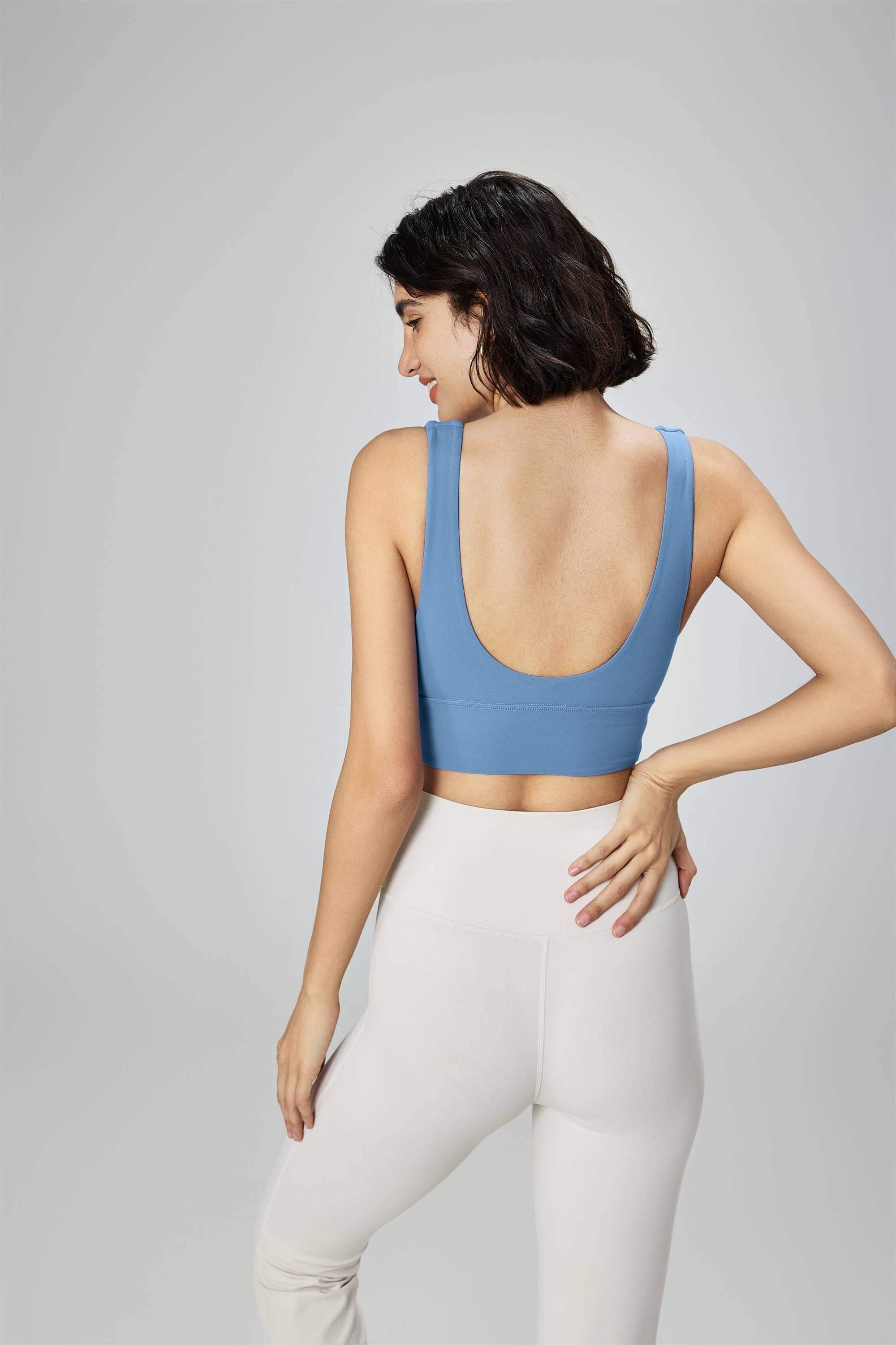 Sport-BH mit tiefem V-Ausschnitt