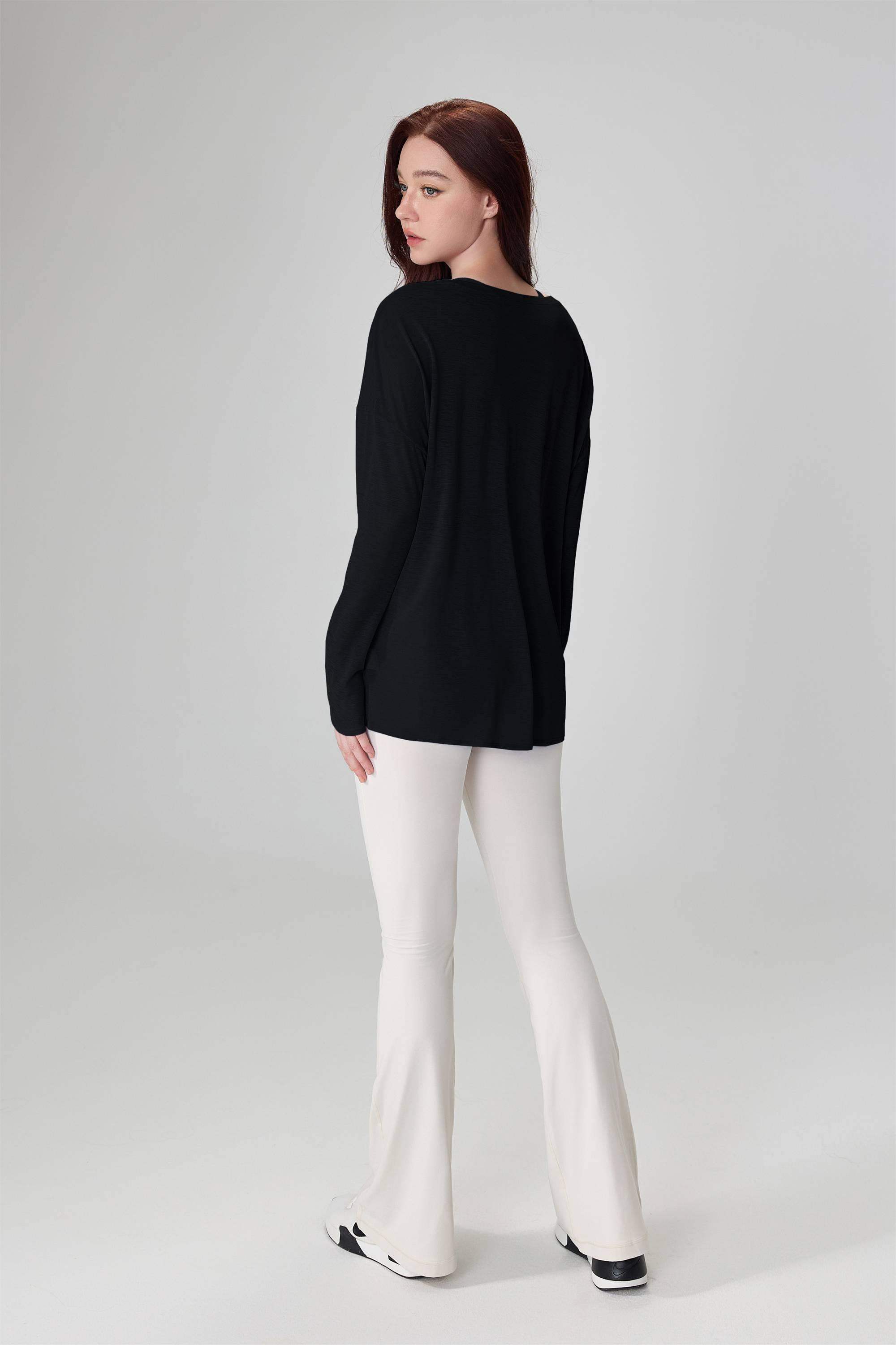 Atmungsaktives Sporttop aus Flammgarn mit lockerer Passform