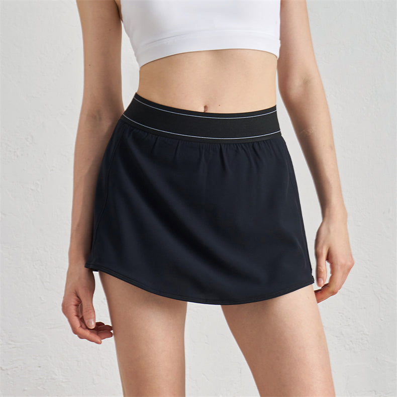 Plissierter Tennisrock aus Netzstoff