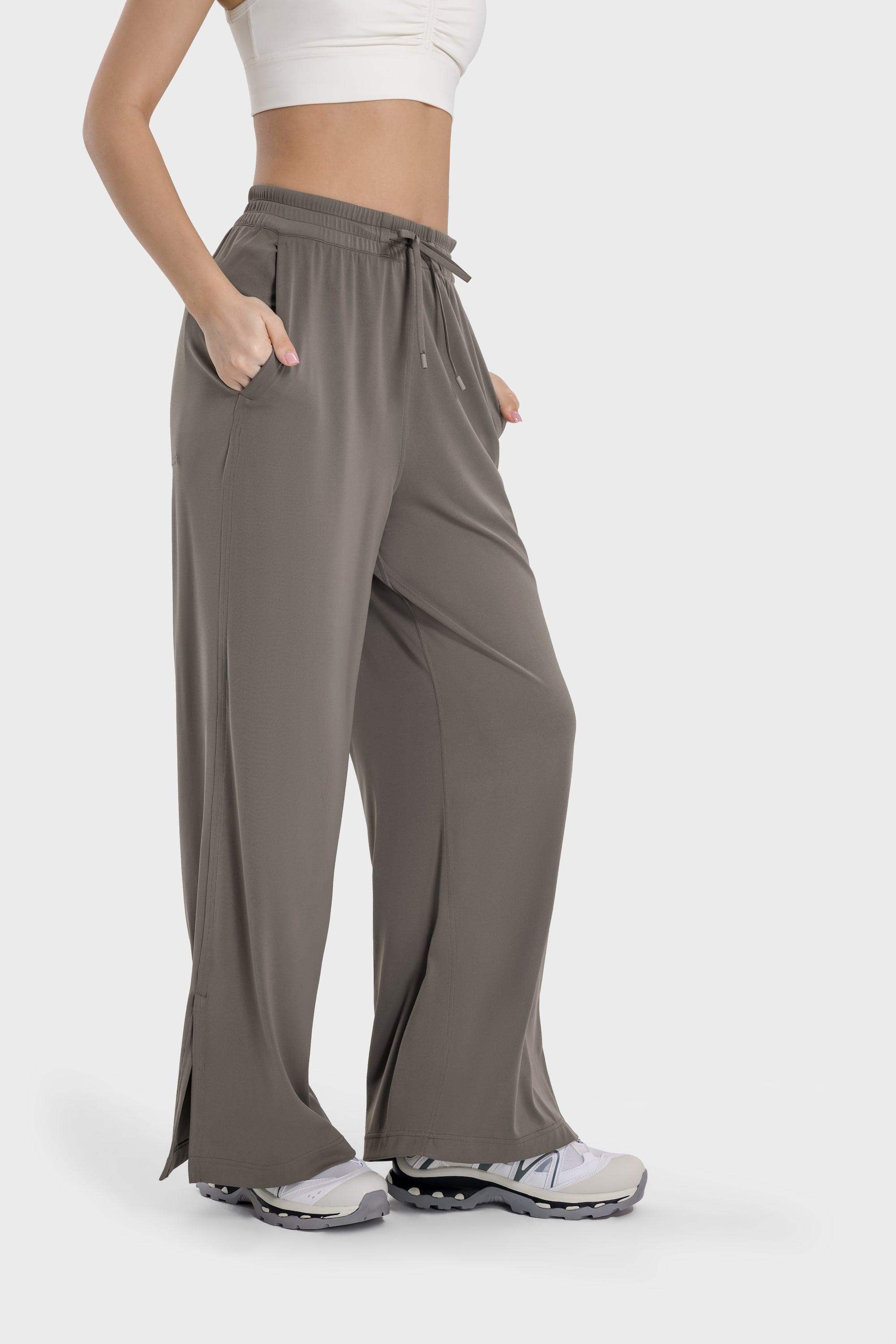 Drapierte Hose mit geradem Bein