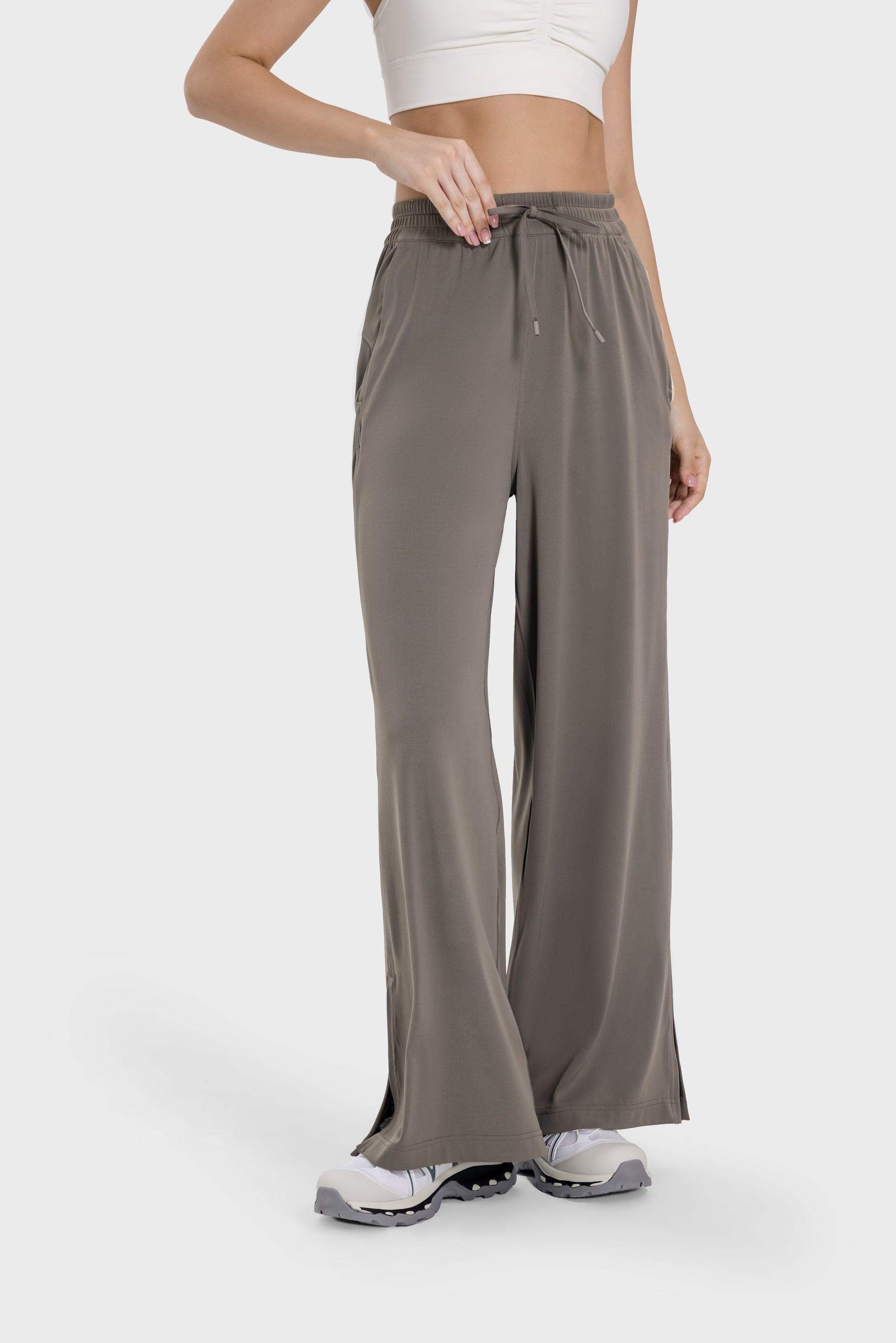 Drapierte Hose mit geradem Bein
