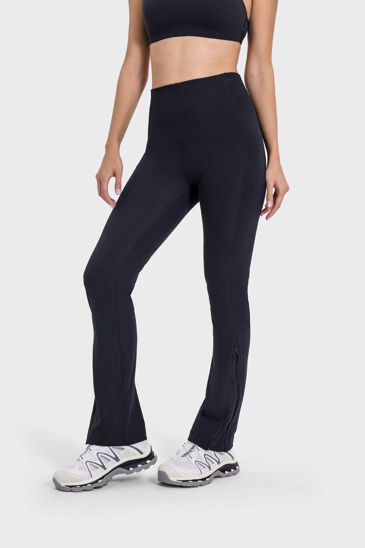Hüfthebende Slim Flare-Hose mit hoher Taille