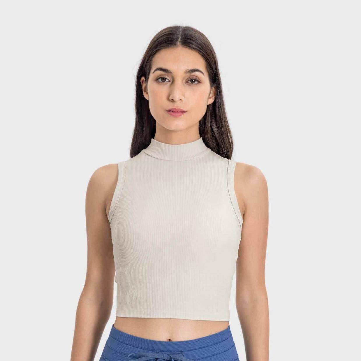 High-Neck Yoga Tank Top mit Feuchtigkeitstransport