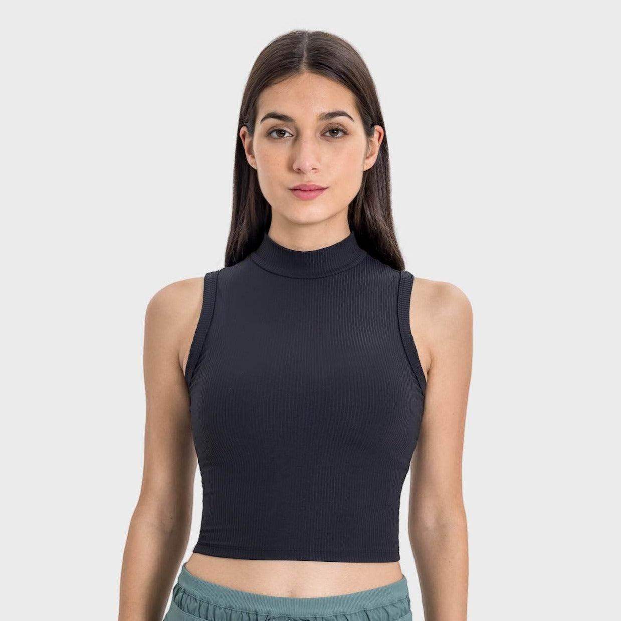 High-Neck Yoga Tank Top mit Feuchtigkeitstransport