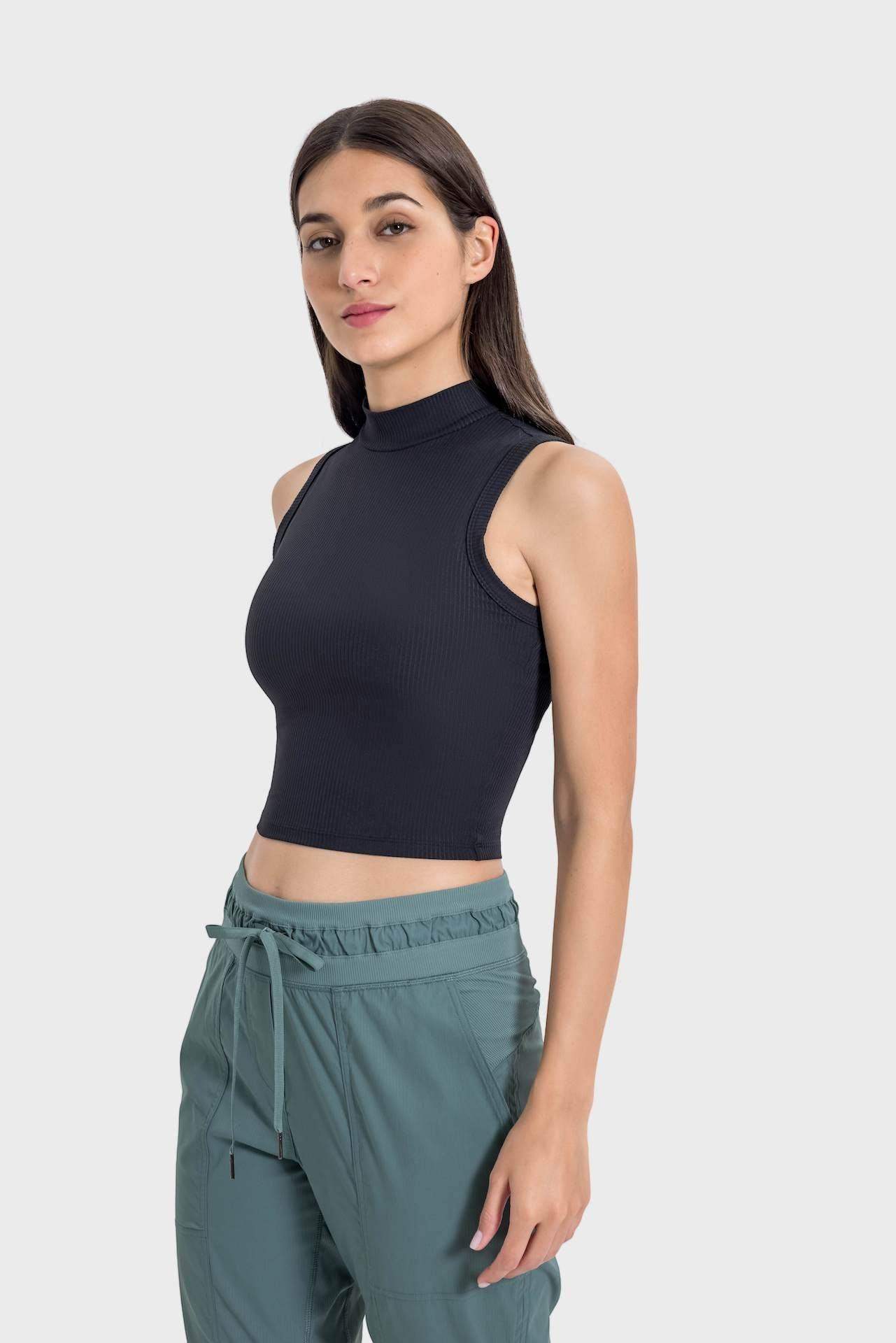 High-Neck Yoga Tank Top mit Feuchtigkeitstransport
