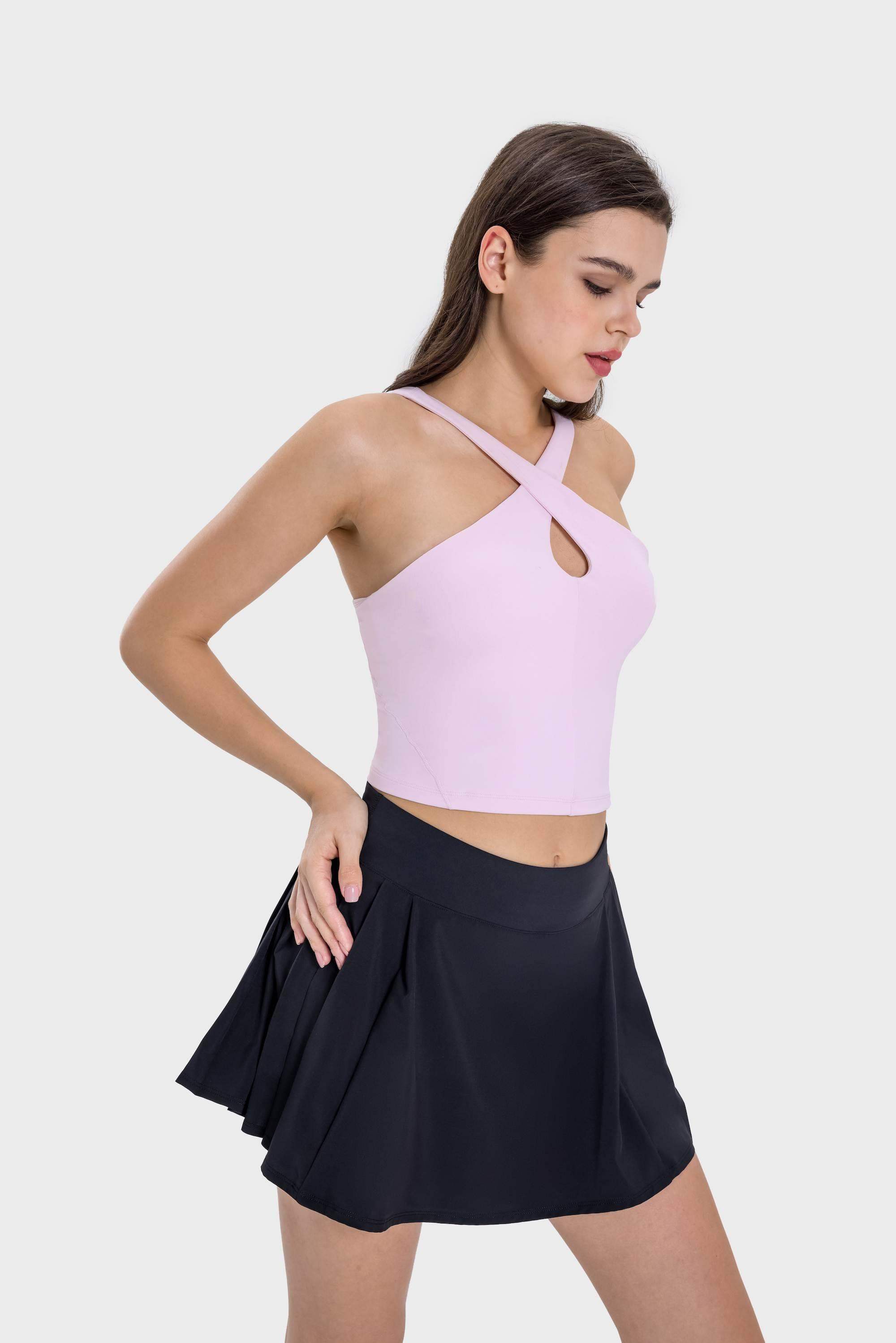 Sport-Tanktop mit überkreuztem Neckholder