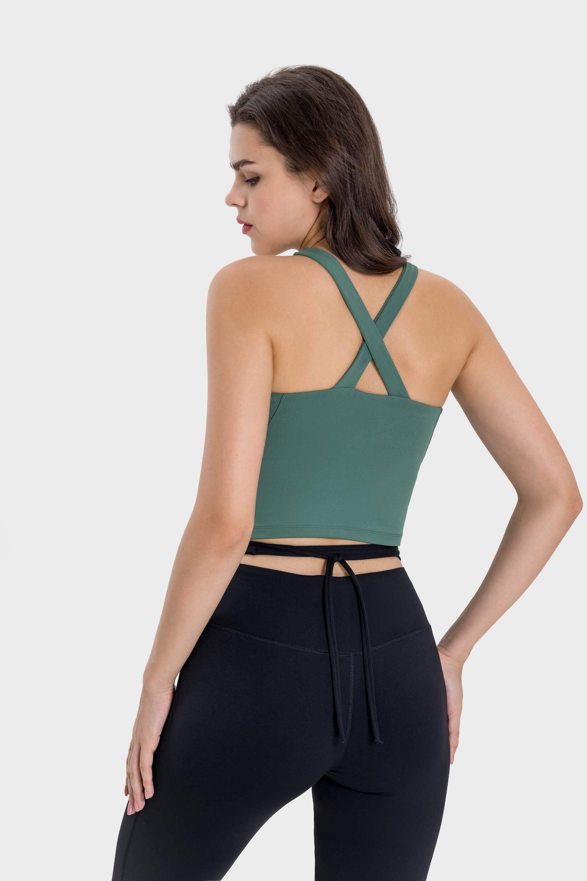 Sport-Tanktop mit überkreuztem Neckholder