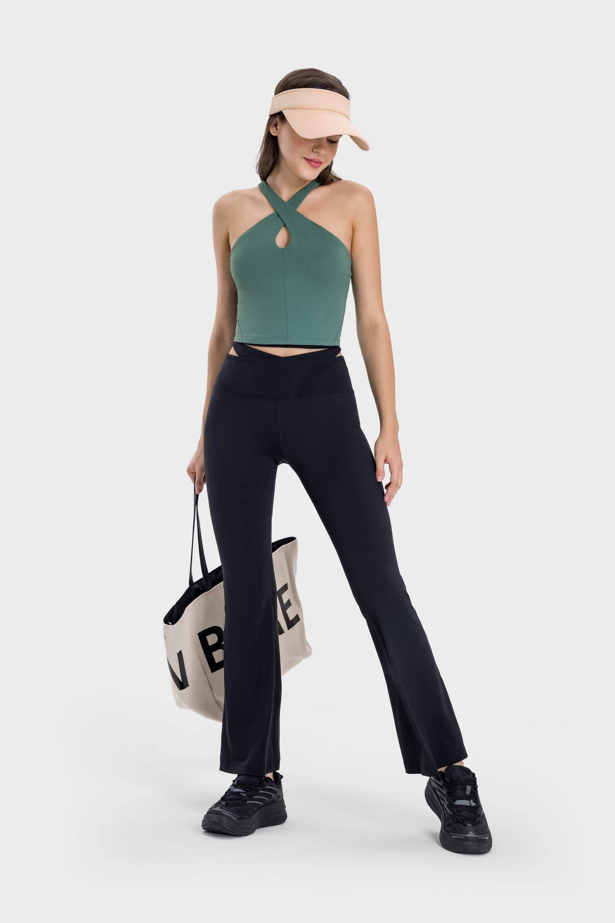 Sport-Tanktop mit überkreuztem Neckholder