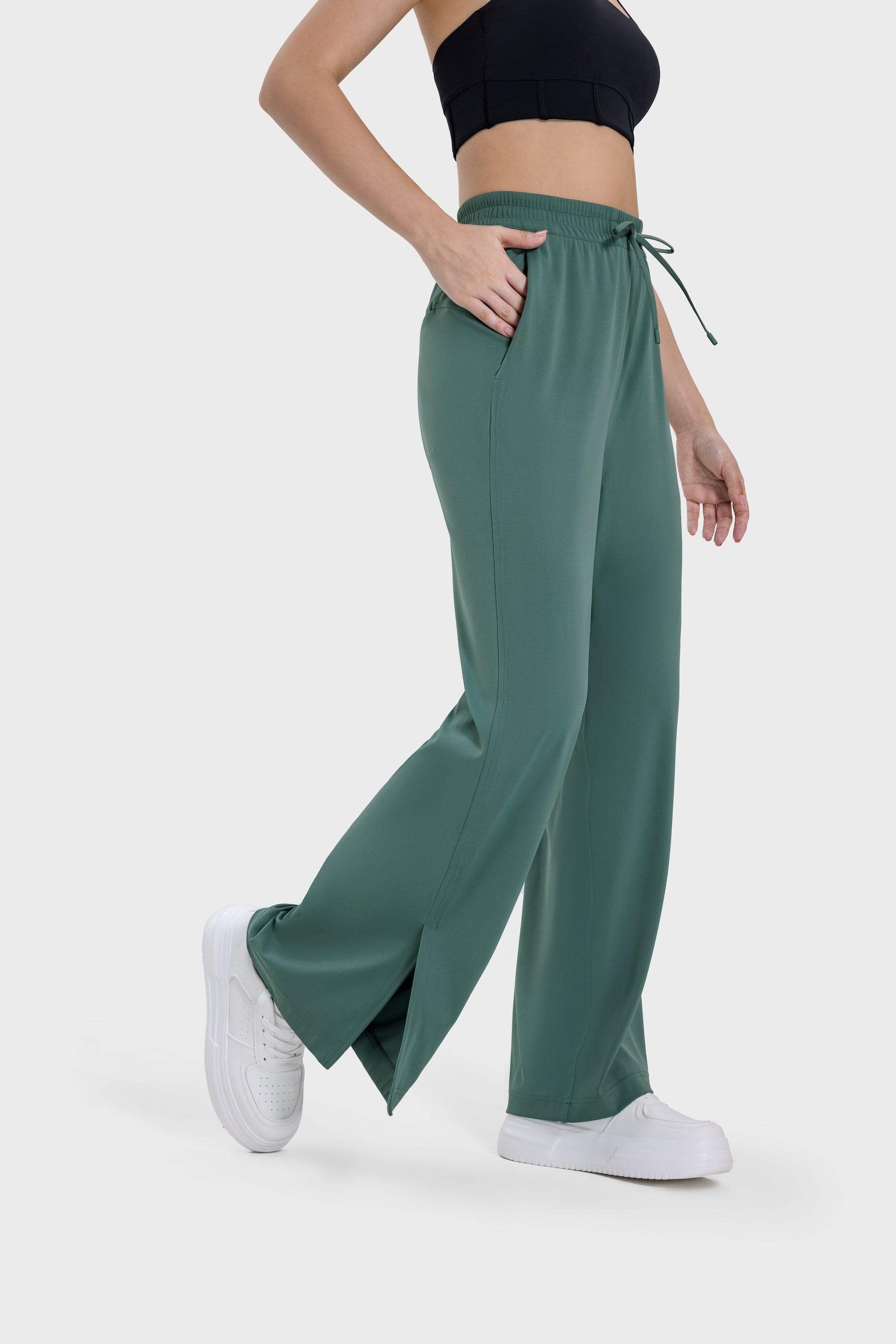 Drapierte Hose mit geradem Bein