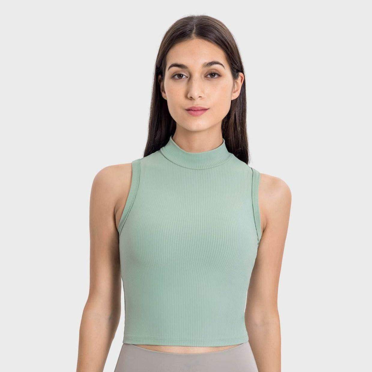 High-Neck Yoga Tank Top mit Feuchtigkeitstransport