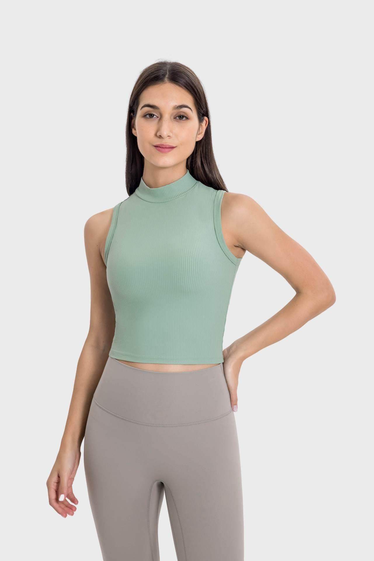 High-Neck Yoga Tank Top mit Feuchtigkeitstransport