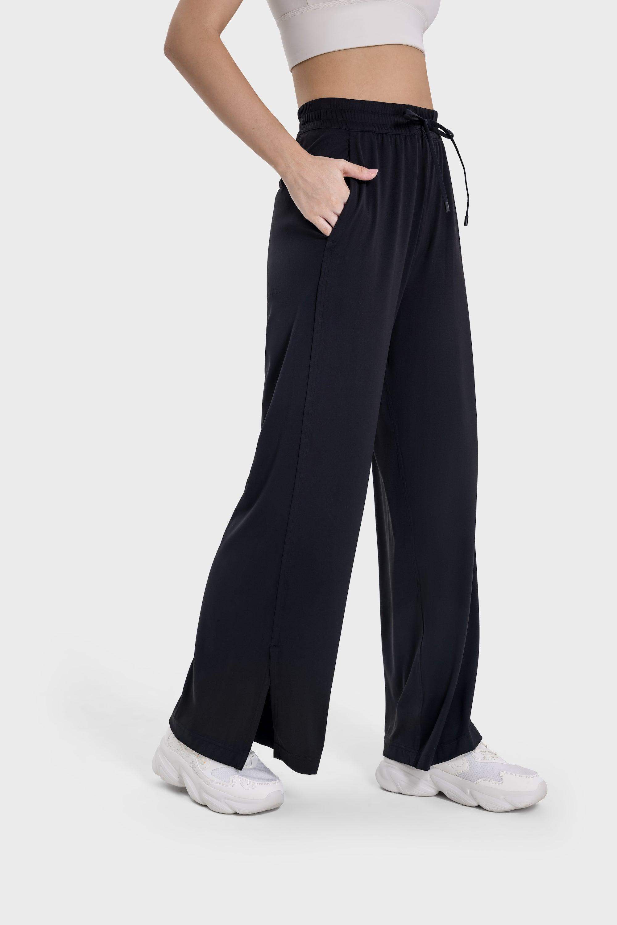 Drapierte Hose mit geradem Bein
