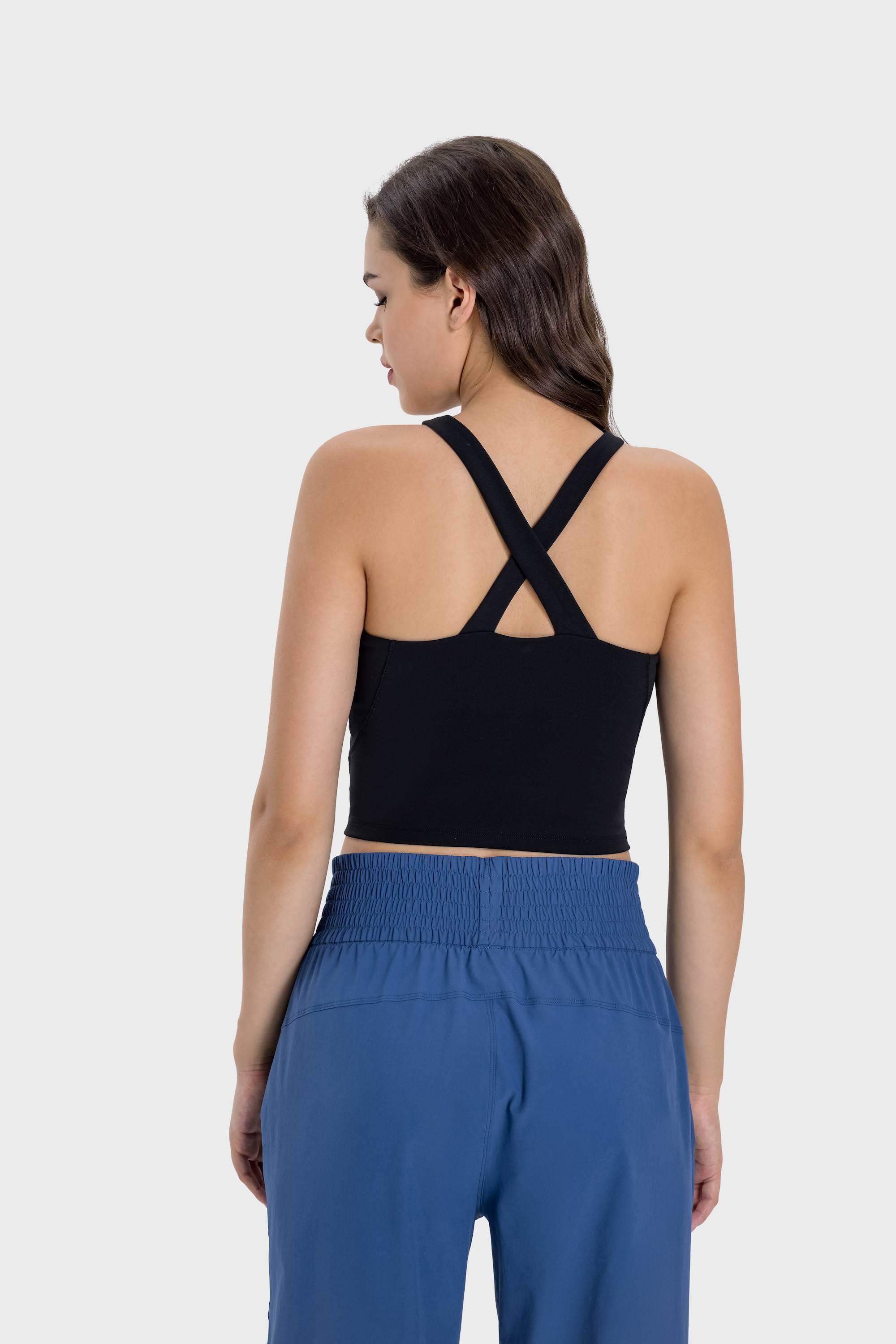 Sport-Tanktop mit überkreuztem Neckholder