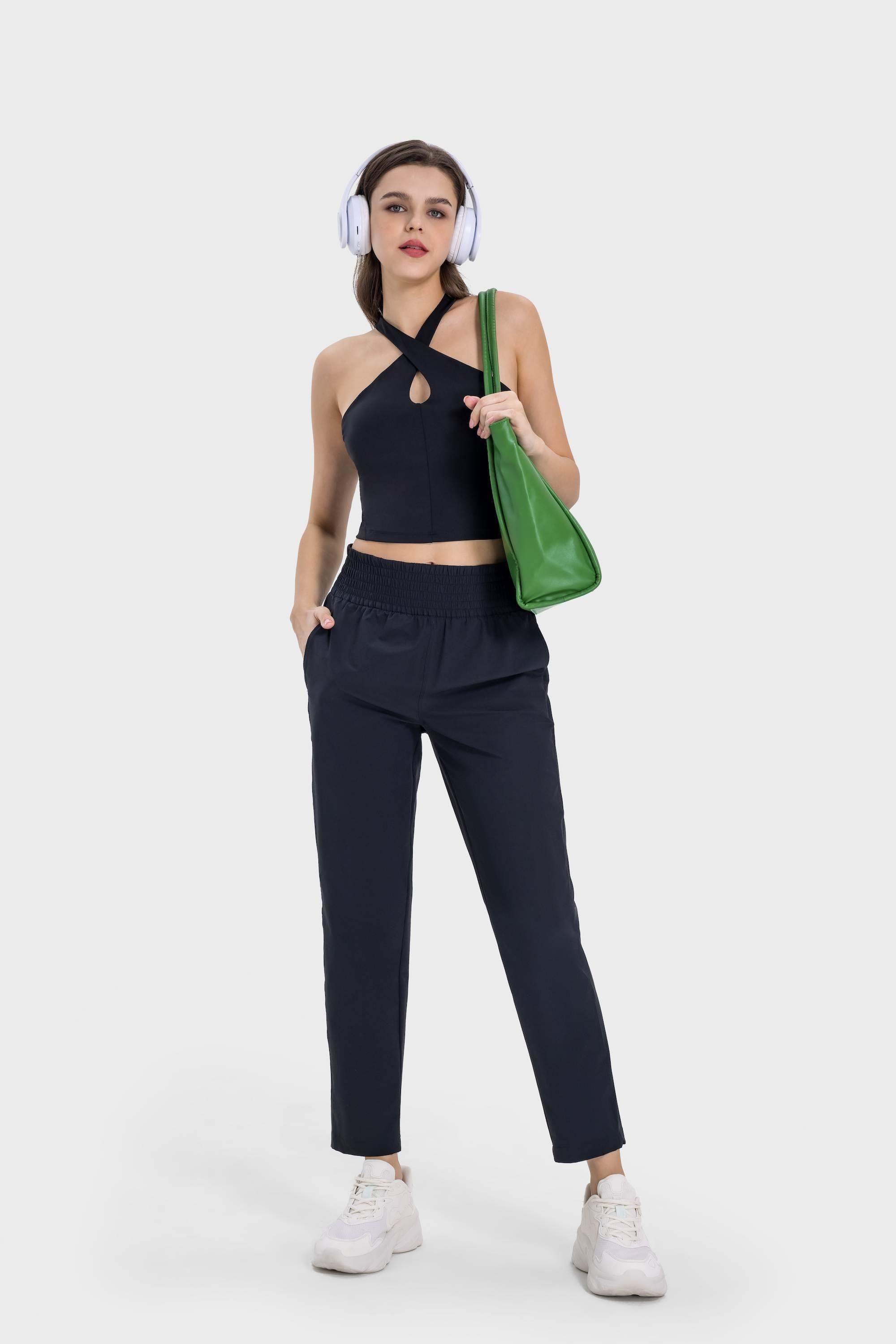 Sport-Tanktop mit überkreuztem Neckholder