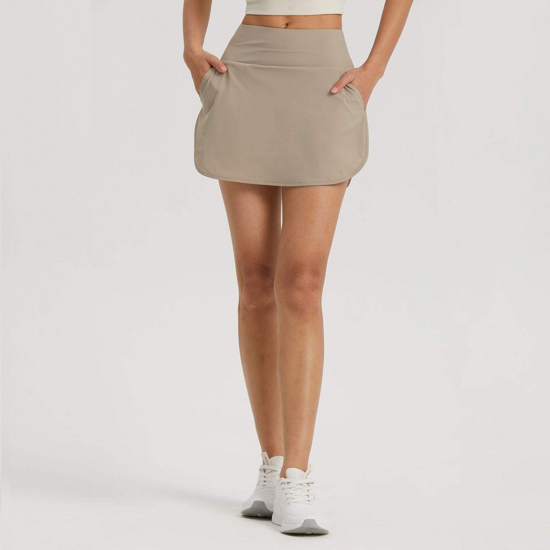 Tennisrock mit hoher Taille Outdoor Fitness Yoga Shorts