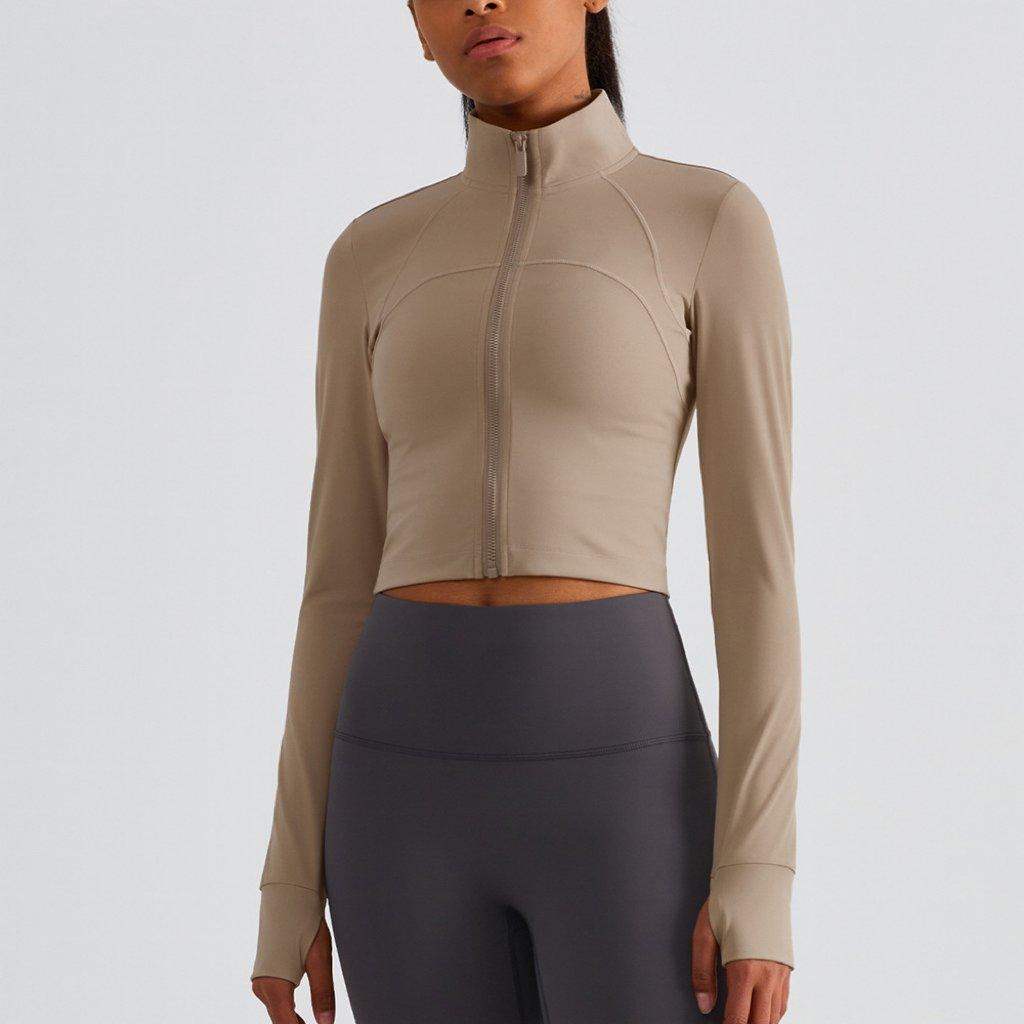 Langärmelige Lauf-Fitnessjacke