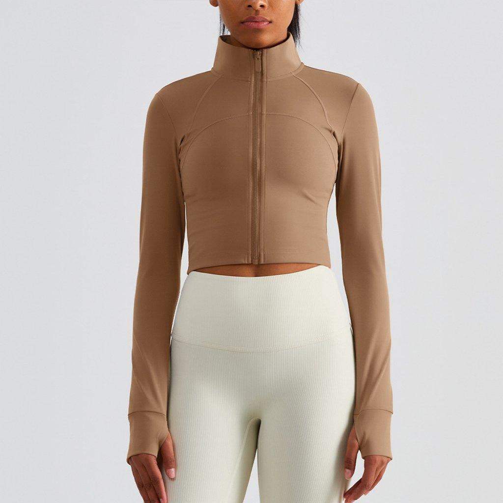 Langärmelige Lauf-Fitnessjacke