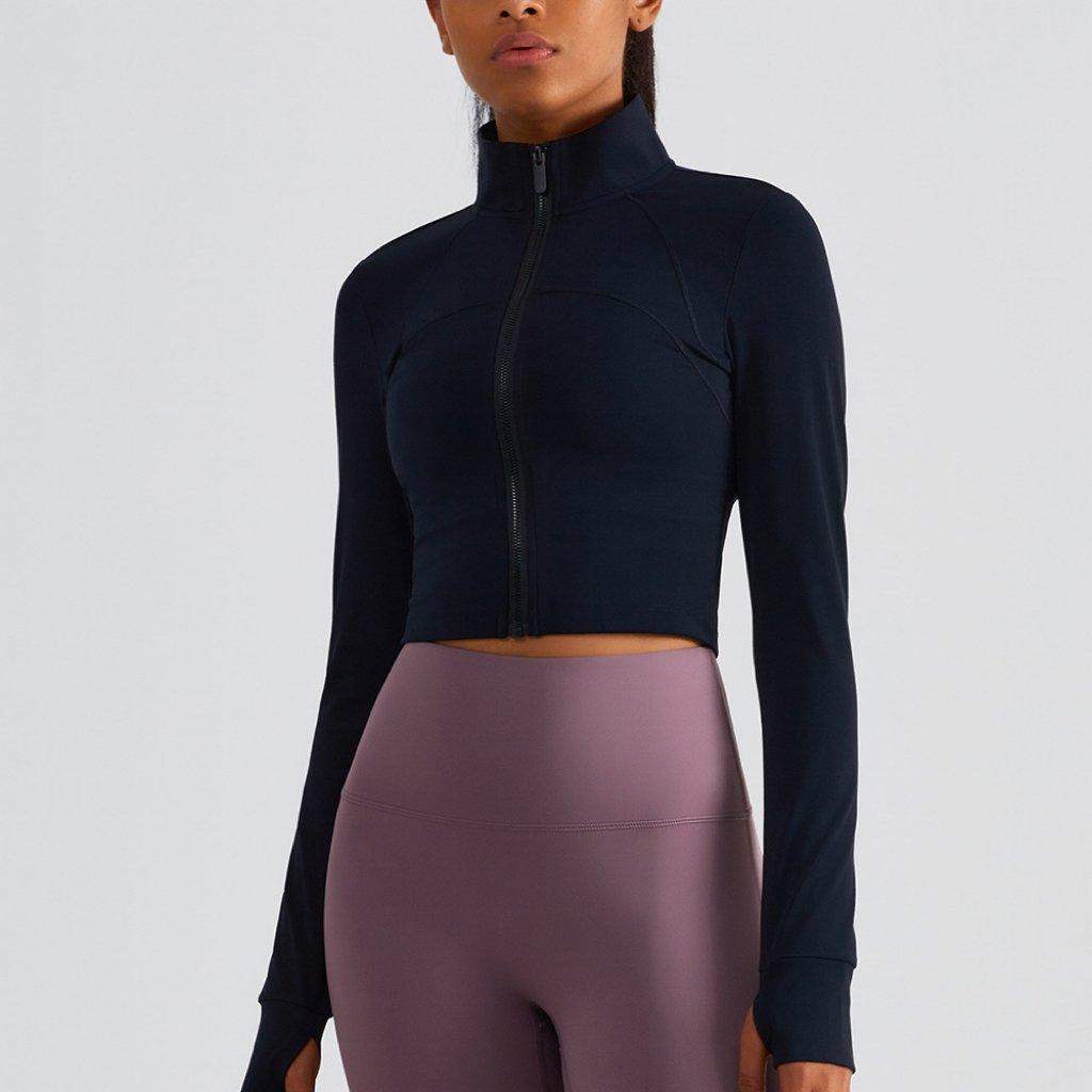 Langärmelige Lauf-Fitnessjacke