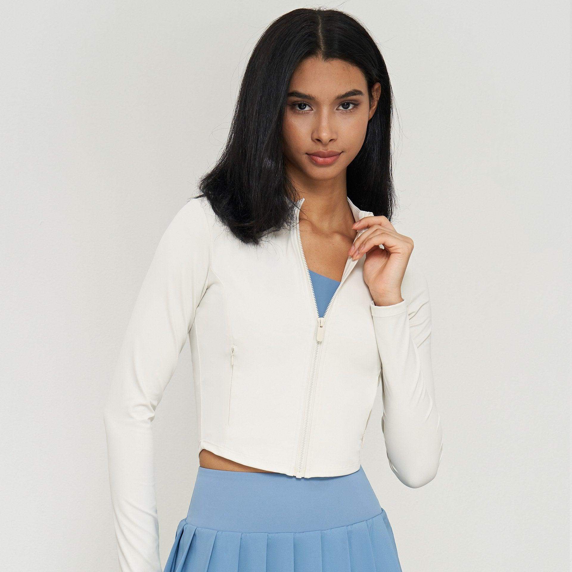 Reißverschluss Yoga Fitness Sportjacke