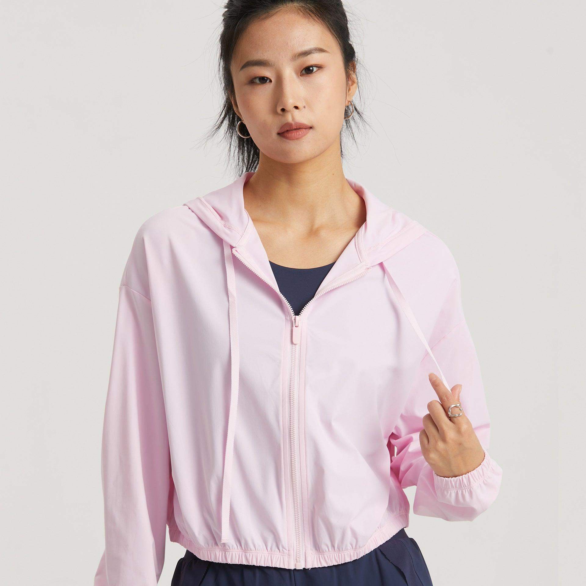 Winddichte Outdoor-Fahrrad- und Fitnessjacke mit Kapuze