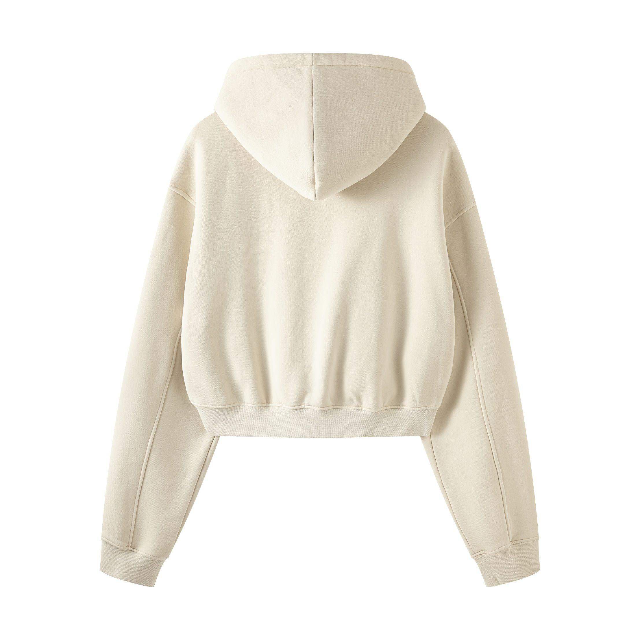 Kurzer Hoodie mit Reißverschluss für Damen, 355 g